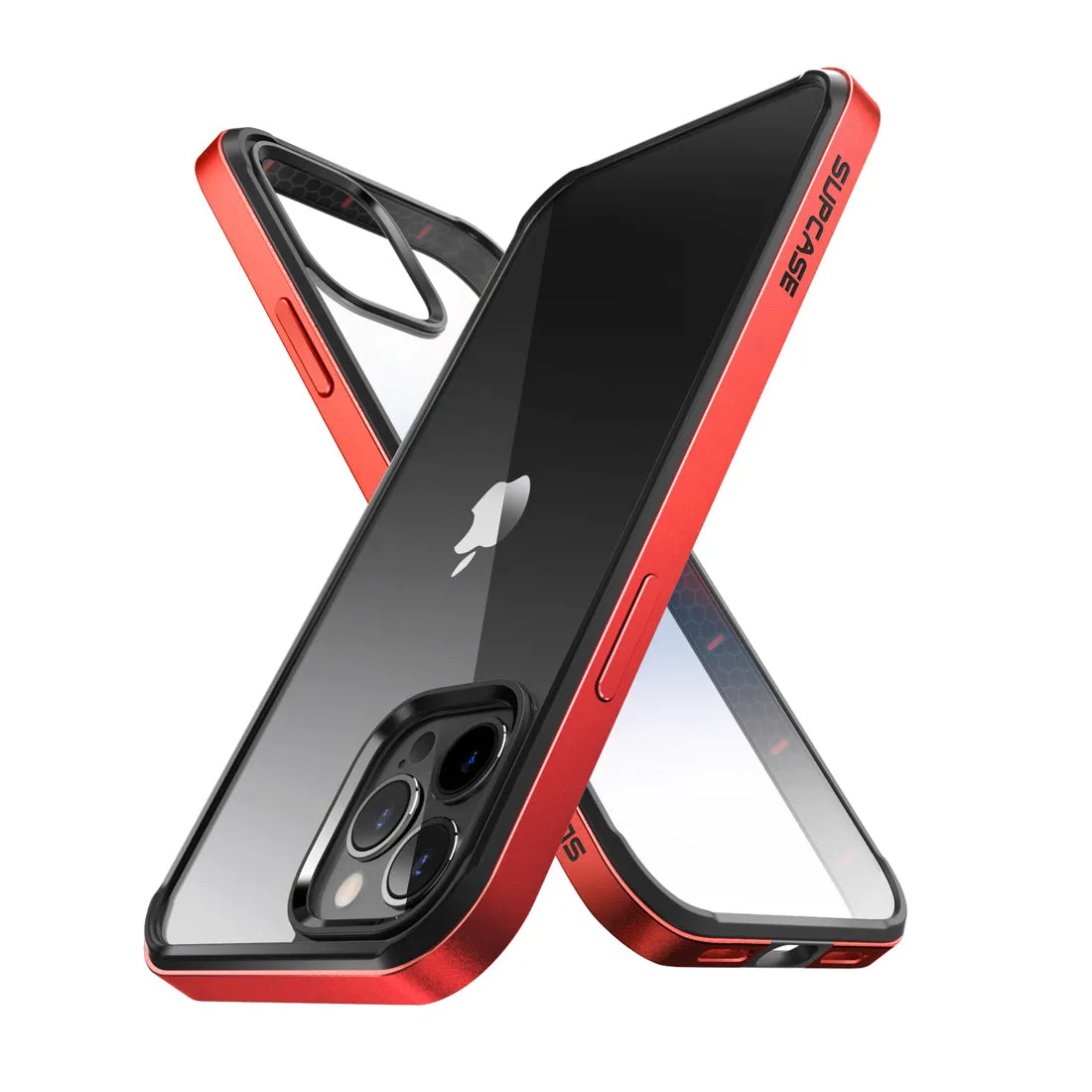 Best-Selling iPhone 12 Pro 6.1 inch Unicorn Beetle Edge Clear Bumper Case-Metallic Red  Almost Gone!