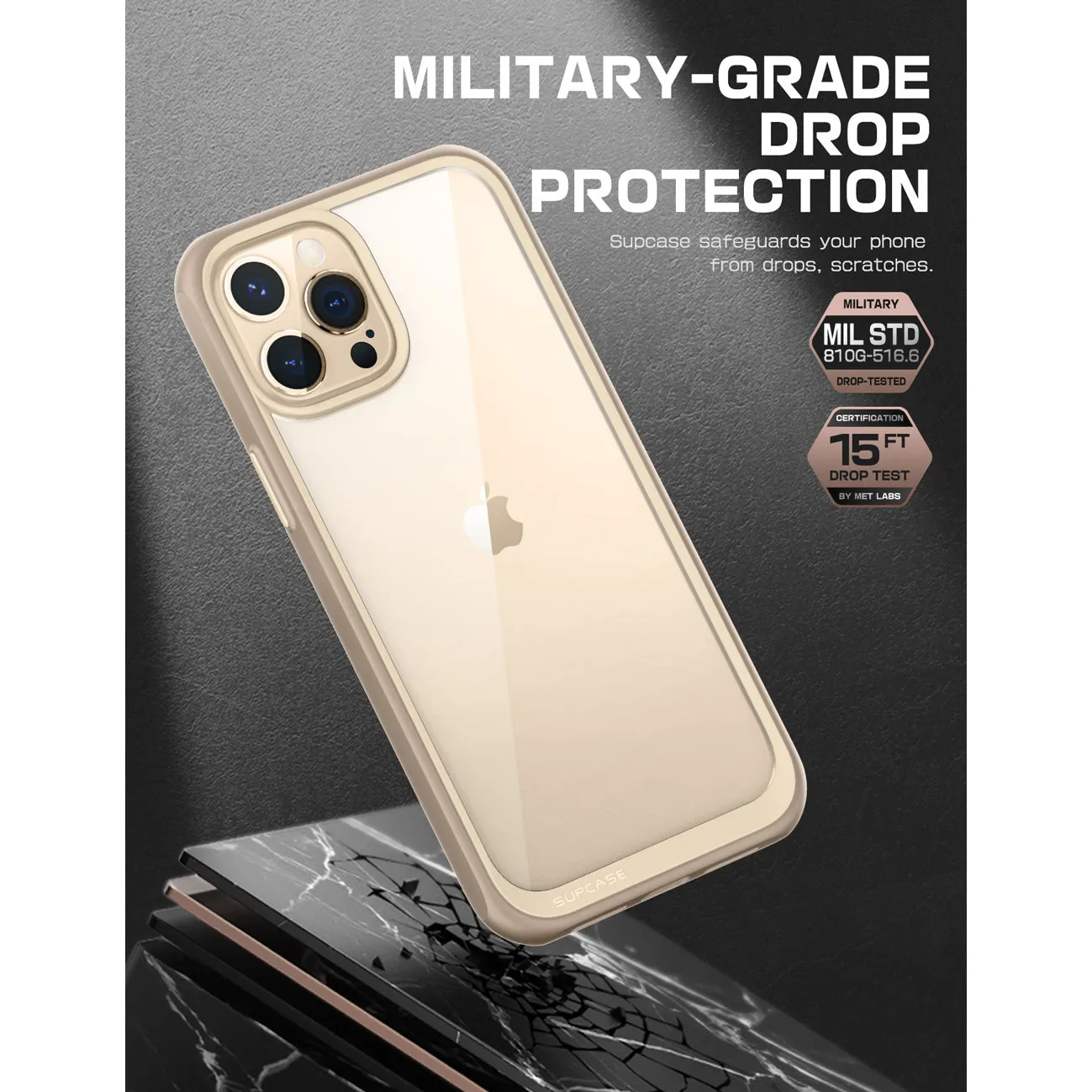 Best-Selling iPhone 13 Pro Max 6.7 inch Unicorn Beetle Style Slim Clear Case-Tan  Limited Stock!