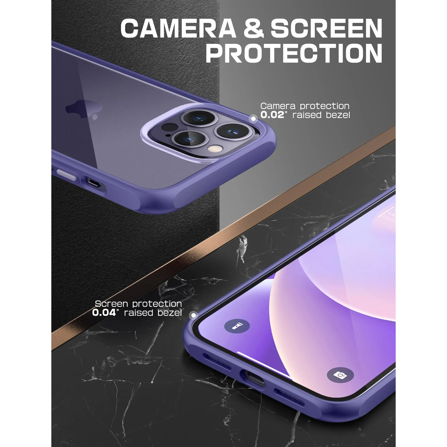 Best-Selling iPhone 14 Pro Max 6.7 inch Unicorn Beetle Style Slim Clear Case-Deep Purple  Last Chance!
