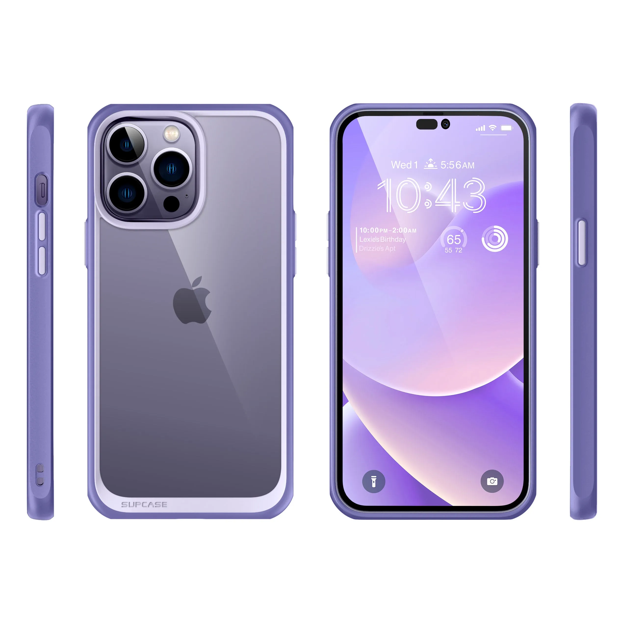 Best-Selling iPhone 14 Pro Max 6.7 inch Unicorn Beetle Style Slim Clear Case-Deep Purple  Last Chance!