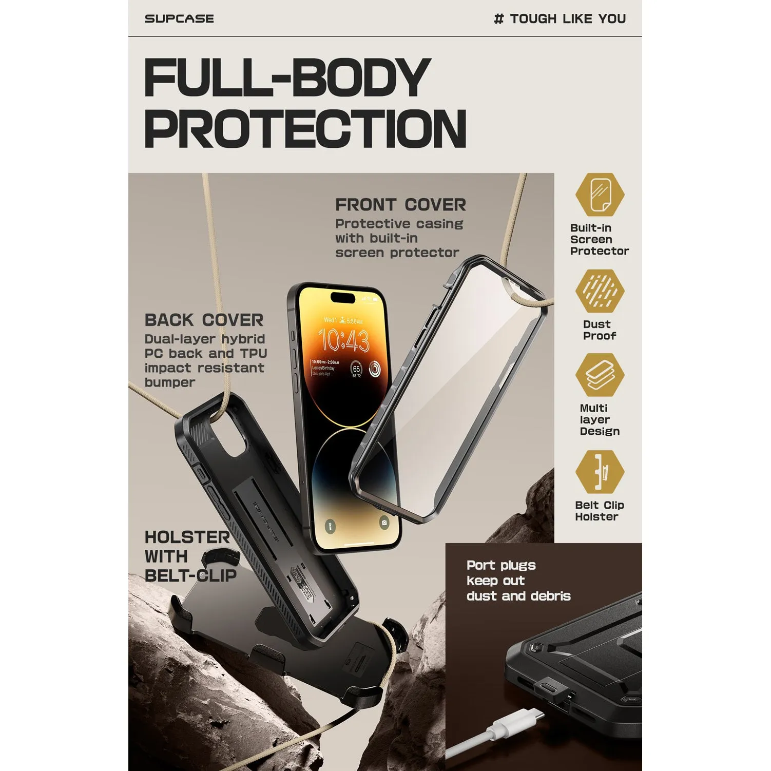 Best-Selling iPhone 15 Plus 6.7 inch Unicorn Beetle PRO Rugged Case-Black  Dont Miss Out!
