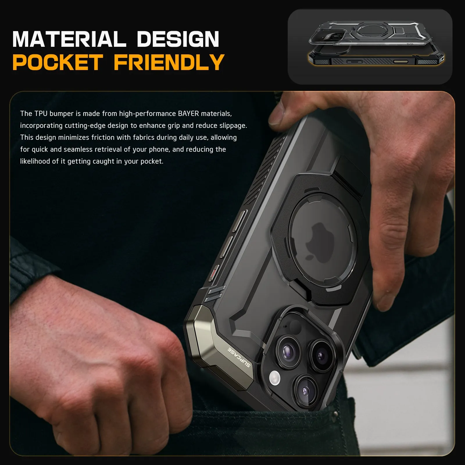 Best-Selling iPhone 16 Pro 6.3 inch UB Grip MagSafe Camera Control Button Phone Case-Black  Ends Soon!