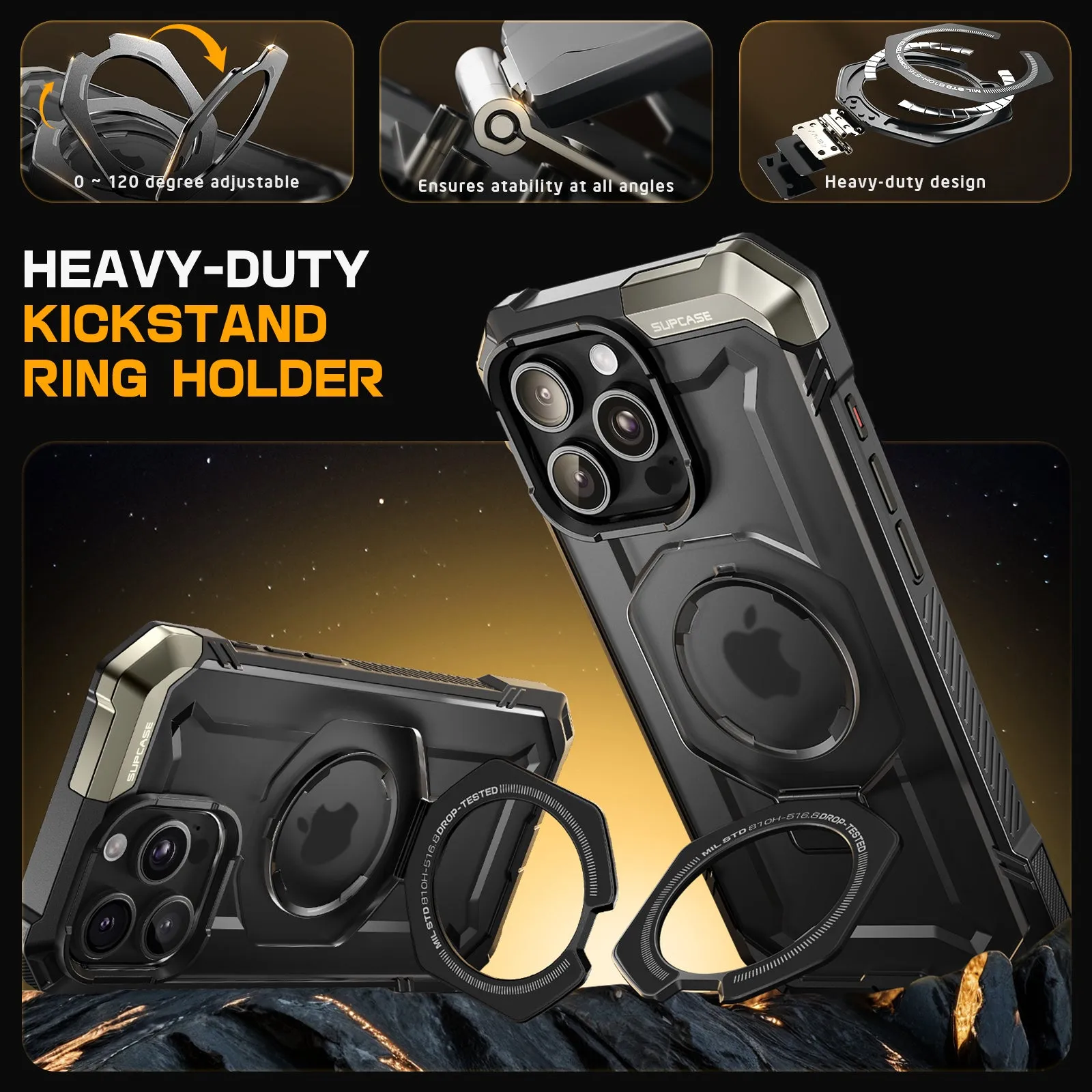 Best-Selling iPhone 16 Pro 6.3 inch UB Grip MagSafe Camera Control Button Phone Case-Black  Ends Soon!
