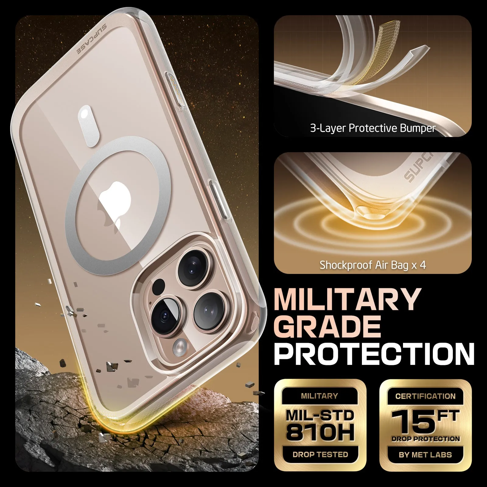 Best-Selling iPhone 16 Pro Max 6.9 inch Unicorn Beetle MAG Slim Clear MagSafe Camera Control Button Case-Clear  Limited Release!