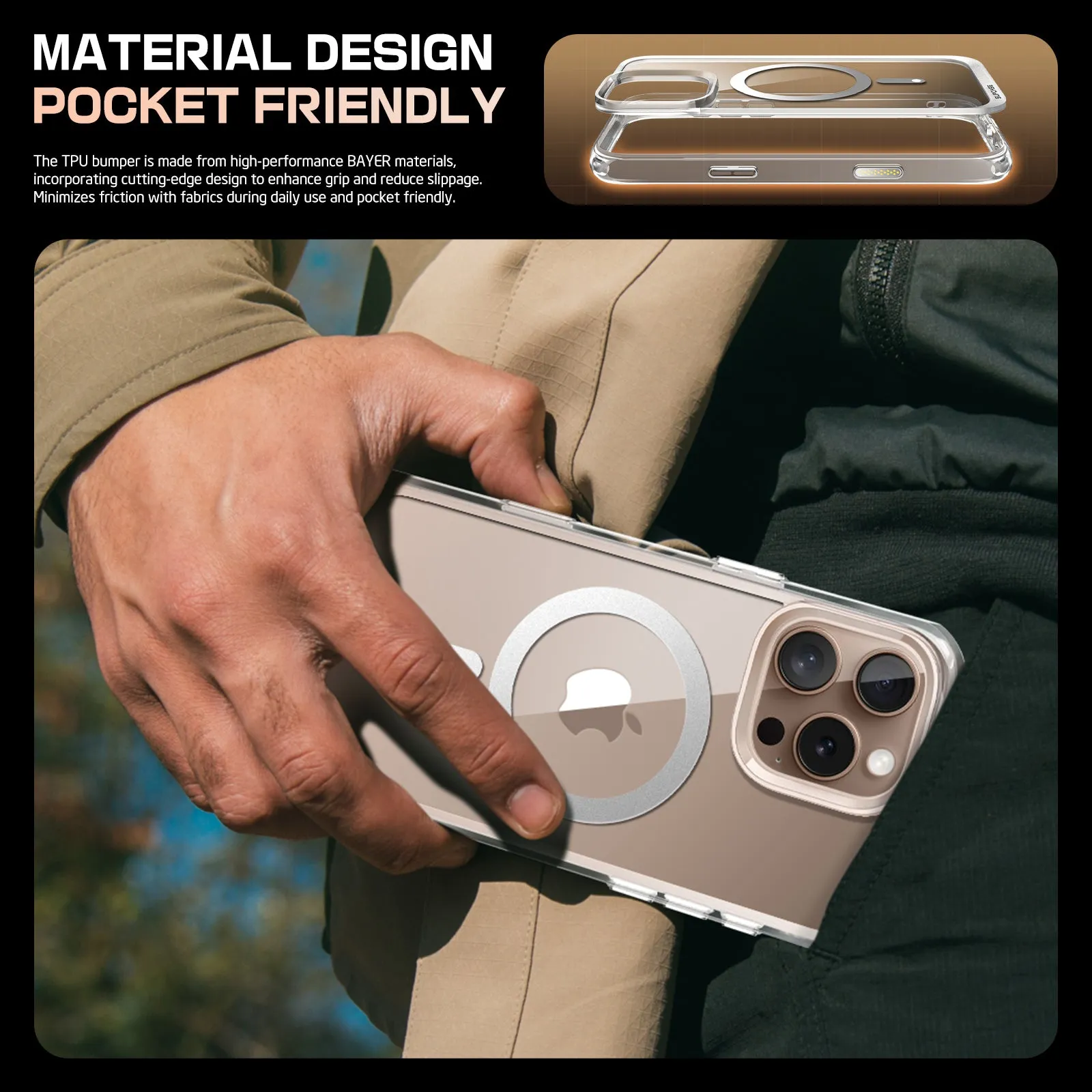 Best-Selling iPhone 16 Pro Max 6.9 inch Unicorn Beetle MAG Slim Clear MagSafe Camera Control Button Case-Clear  Limited Release!