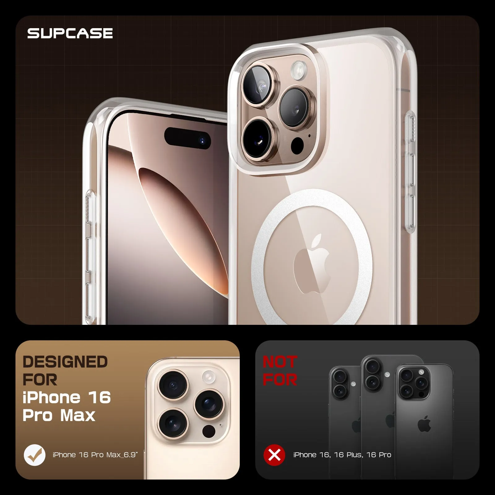 Best-Selling iPhone 16 Pro Max 6.9 inch Unicorn Beetle MAG Slim Clear MagSafe Camera Control Button Case-Clear  Limited Release!