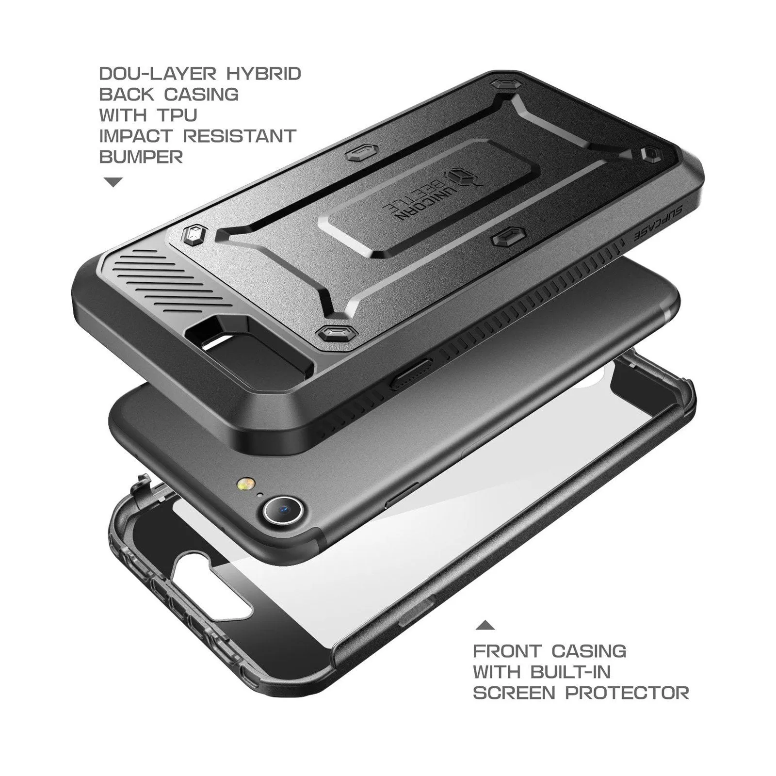 Best-Selling iPhone 7 Plus / 8 Plus Unicorn Beetle Pro Holster Case-Black  Going Fast!
