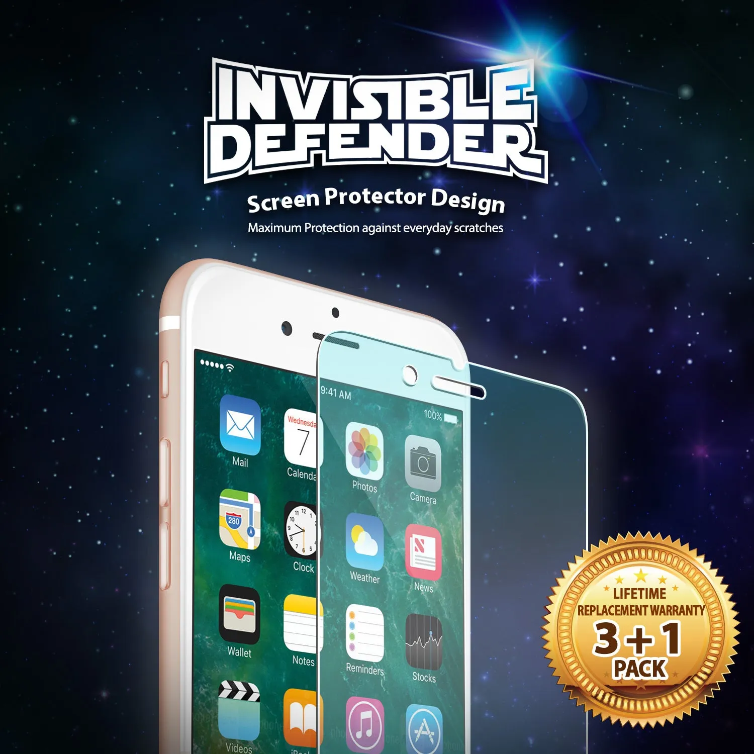 Best-Selling iPhone 7 Screen Protector | Invisible Defender [4P]  Last Chance!