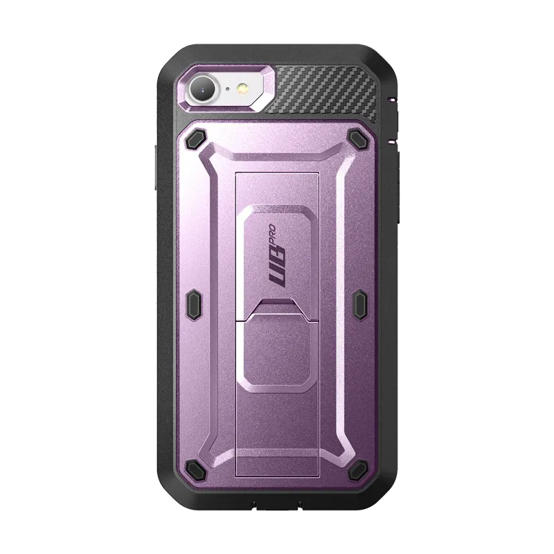 Best-Selling iPhone SE Unicorn Beetle Pro Full-Body Case with Kickstand-Metallic Purple  Ends Soon!