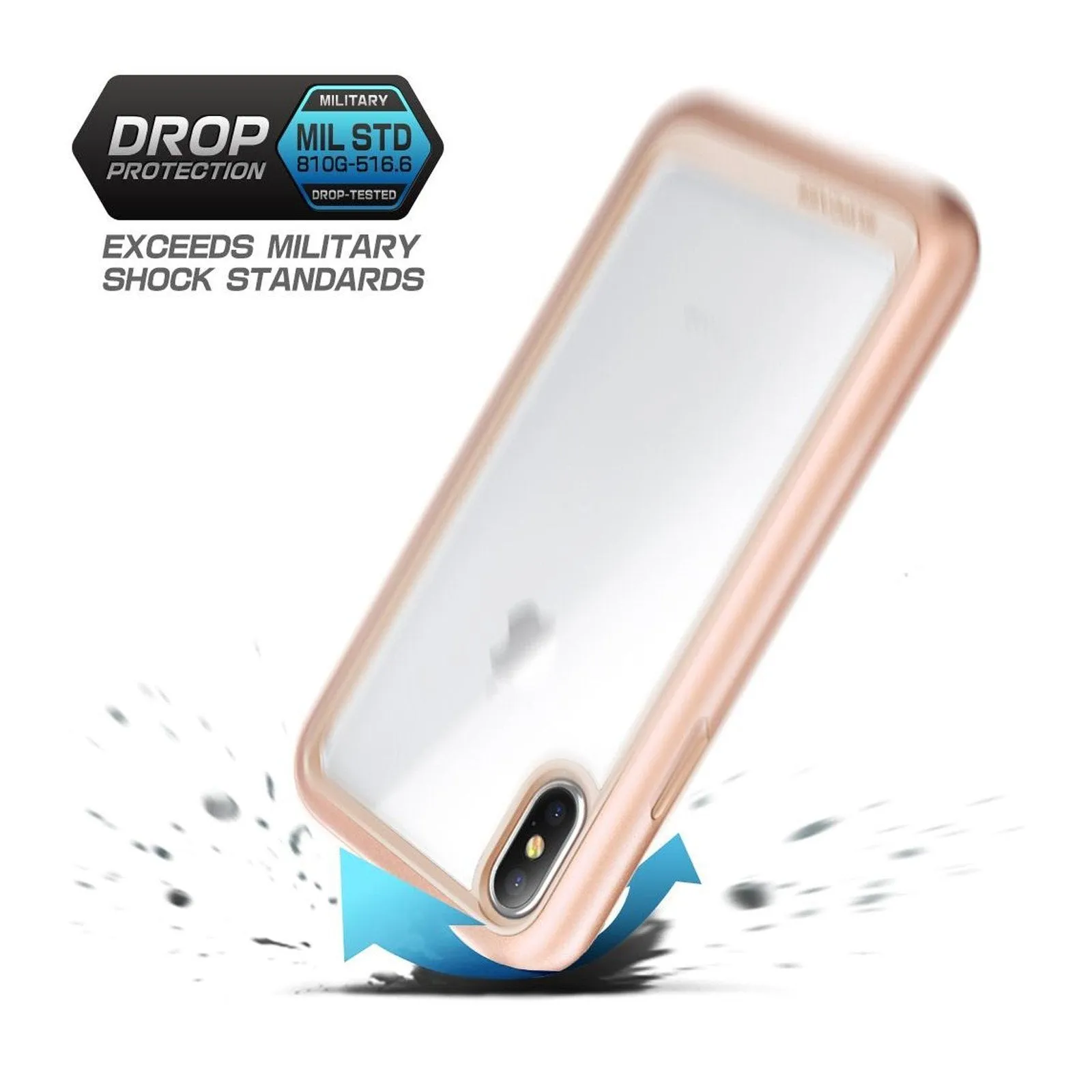 Best-Selling iPhone X / XS Unicorn Beetle Style Slim Clear Case-Blush Gold  Almost Gone!