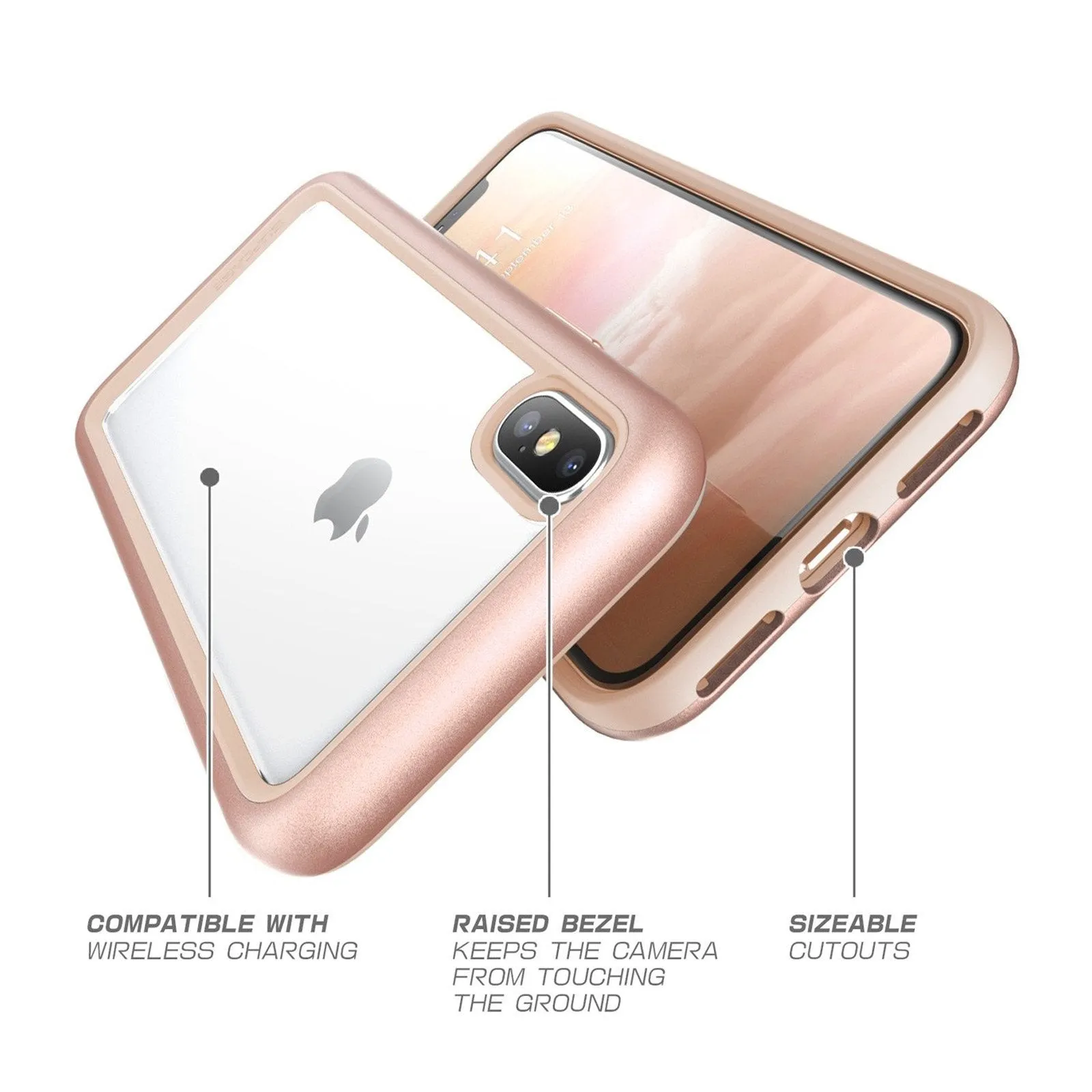 Best-Selling iPhone X / XS Unicorn Beetle Style Slim Clear Case-Blush Gold  Almost Gone!