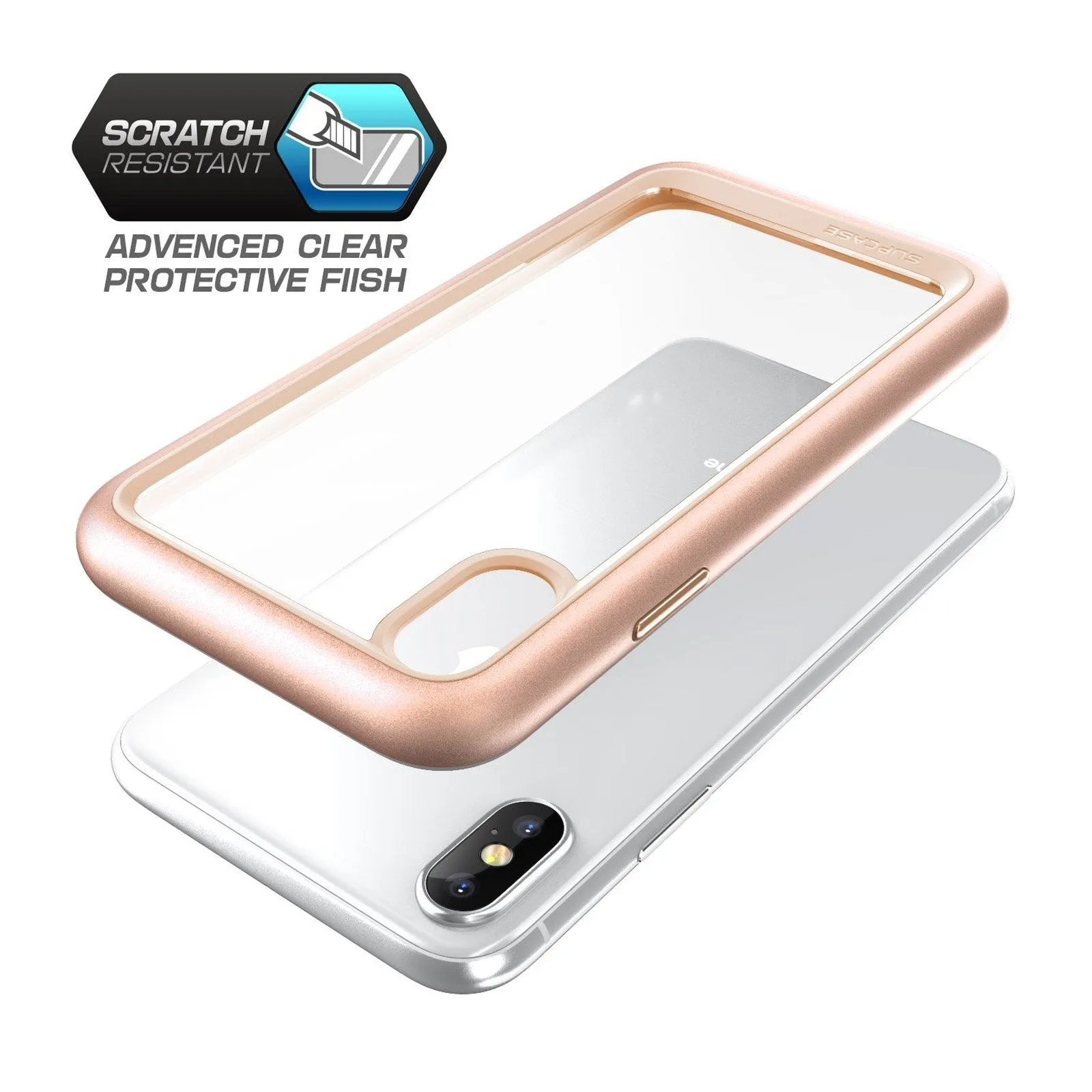 Best-Selling iPhone X / XS Unicorn Beetle Style Slim Clear Case-Blush Gold  Almost Gone!