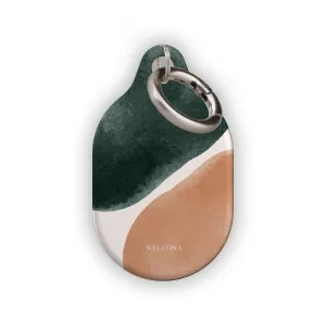 Best-Selling Peach & Forest Green Luxe Shapes AirTag Holder  Almost Sold Out!