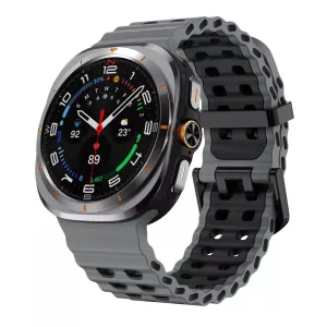 Best-Selling Samsung Galaxy Watch Ultra Wave Silicone Strap (Gray/Black)  Going Fast!