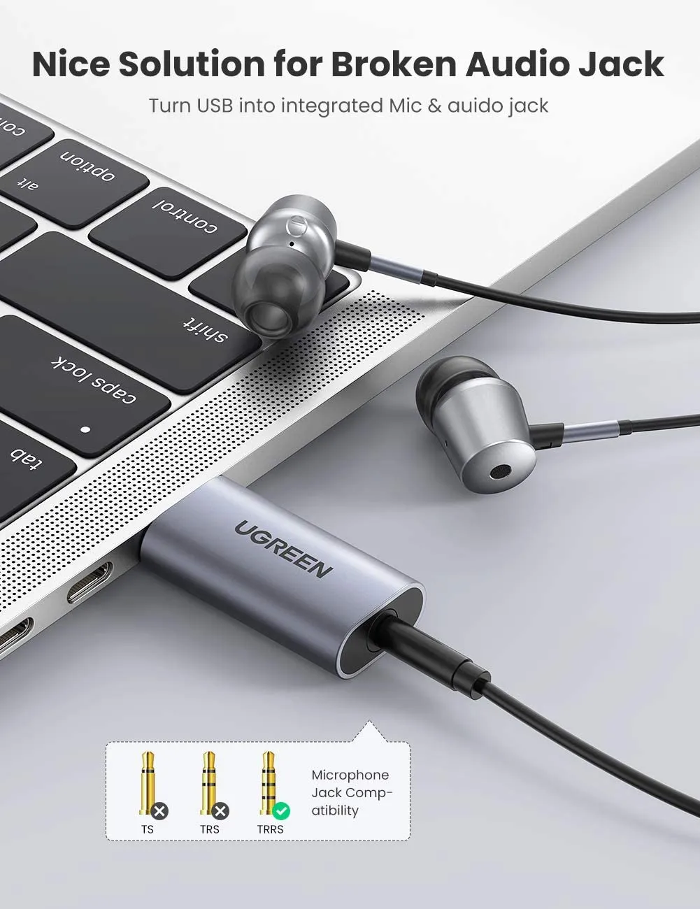 Best-Selling UGREEN USB to Audio Jack USB External Sound Card 3.5mm Audio Adapter  Limited Availability!