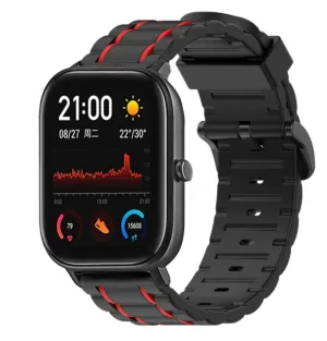 Best-Selling Xiaomi Amazfit GTS Silicone Strap Tough (Black/Red)  Ends Soon!
