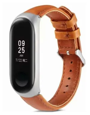 Best-Selling Xiaomi Mi Band 6 Traditional Leather Strap (Brown)  Almost Gone!
