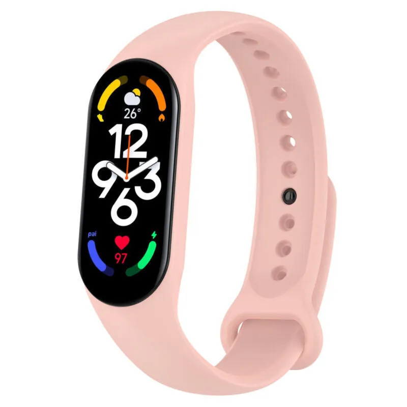 Best-Selling Xiaomi Mi Band 7 Silicone Strap (Light Pink)  Today Only!
