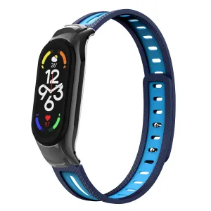 Best-Selling Xiaomi Mi Band 7 Sport Strap with Frame (duo Blue)  Stylish & Comfortable