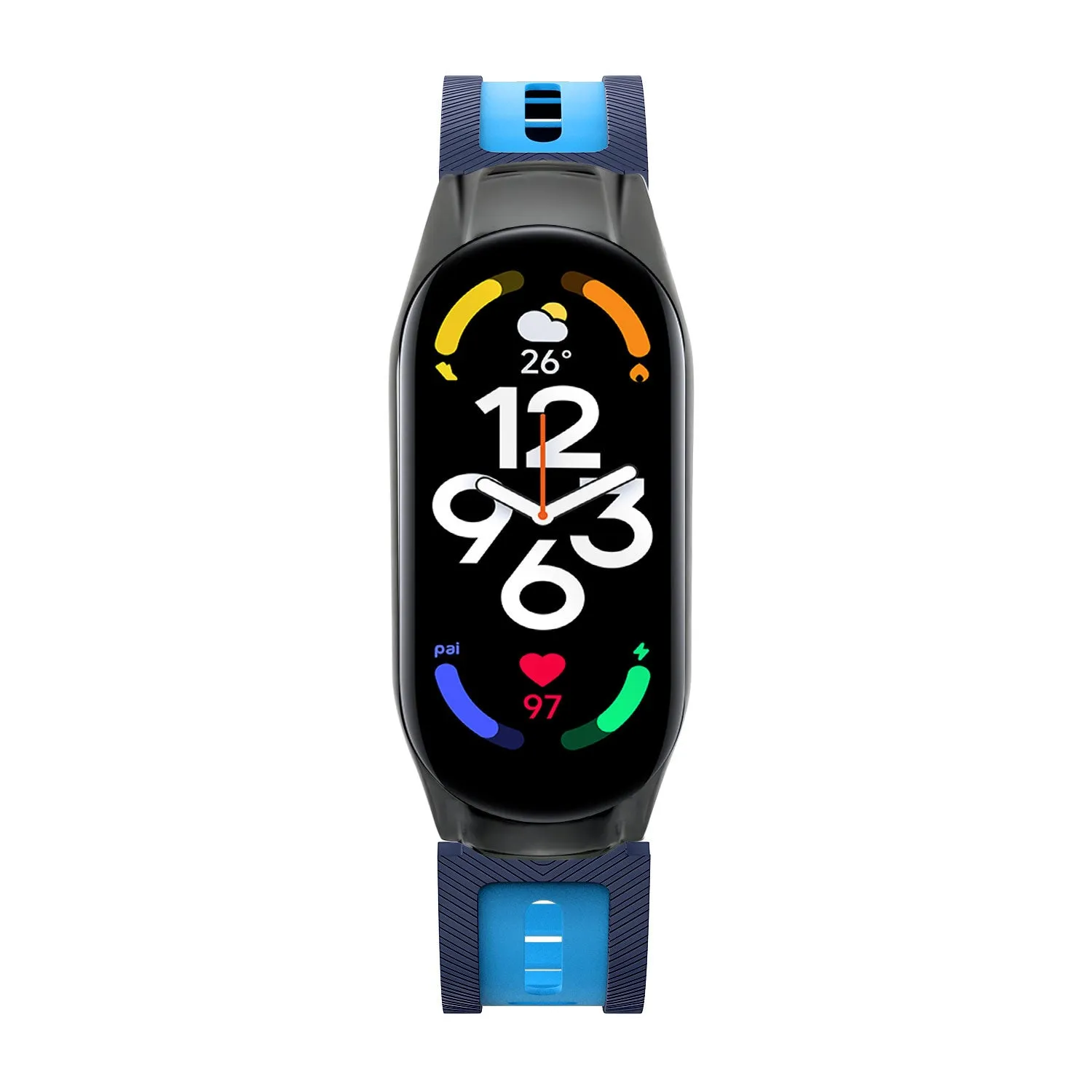 Best-Selling Xiaomi Mi Band 7 Sport Strap with Frame (duo Blue)  Stylish & Comfortable