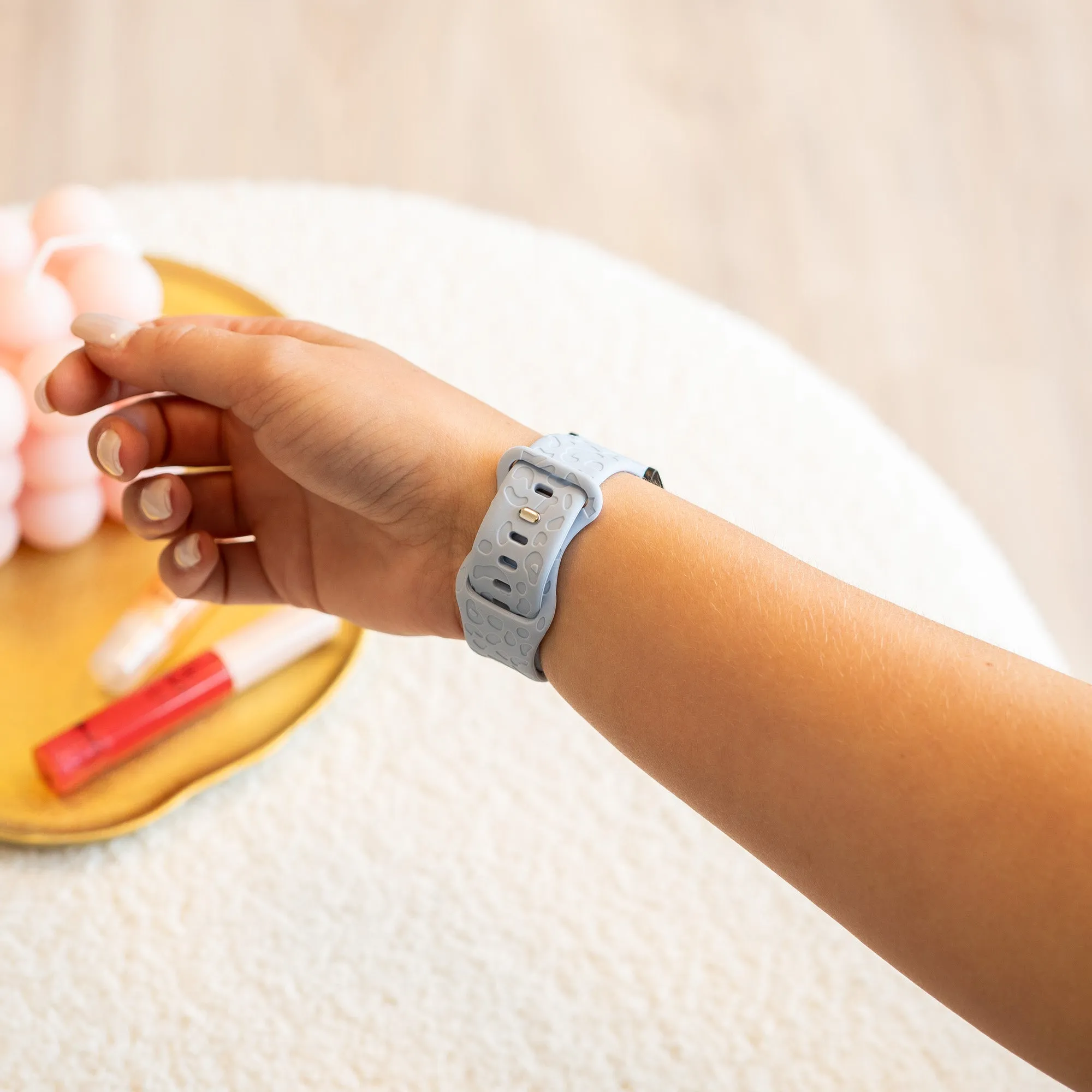 Best-Selling xoxo Wildhearts Xiaomi Amazfit GTS Silicone Strap Leopard Print (Light Blue)  Almost Gone!