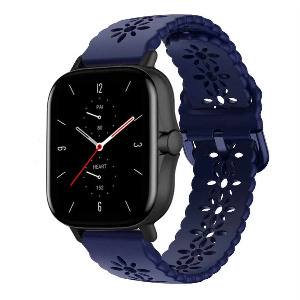 Bestseller Amazfit GTS 2 Silicone Strap Patterned (Dark Blue)  Limited Release!
