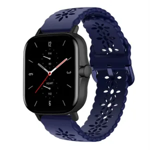 Bestseller Amazfit GTS 2 Silicone Strap Patterned (Dark Blue)  Limited Release!
