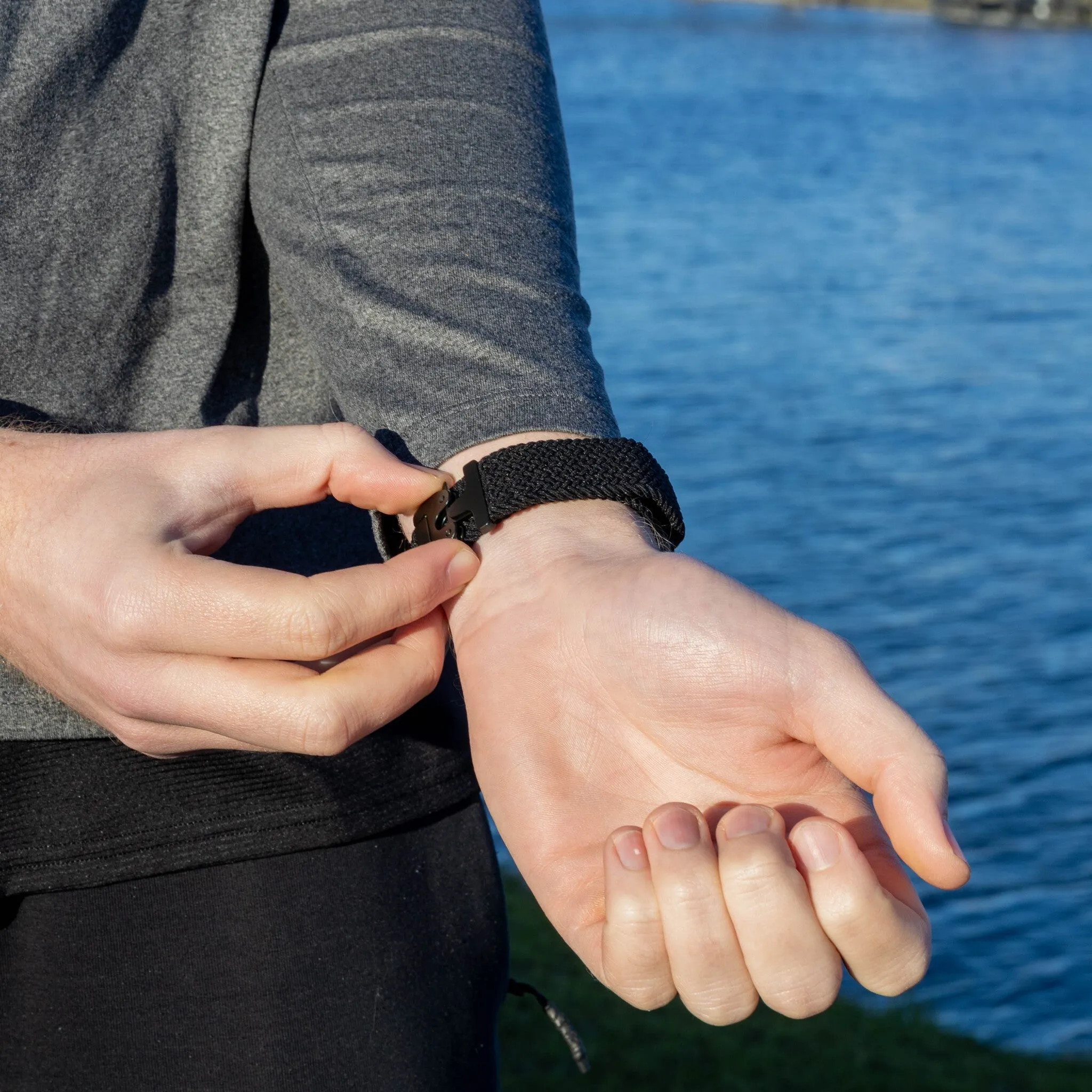 Bestseller Amazfit GTS 4 Braided Strap with P-Buckle (Black)  Limited Release!
