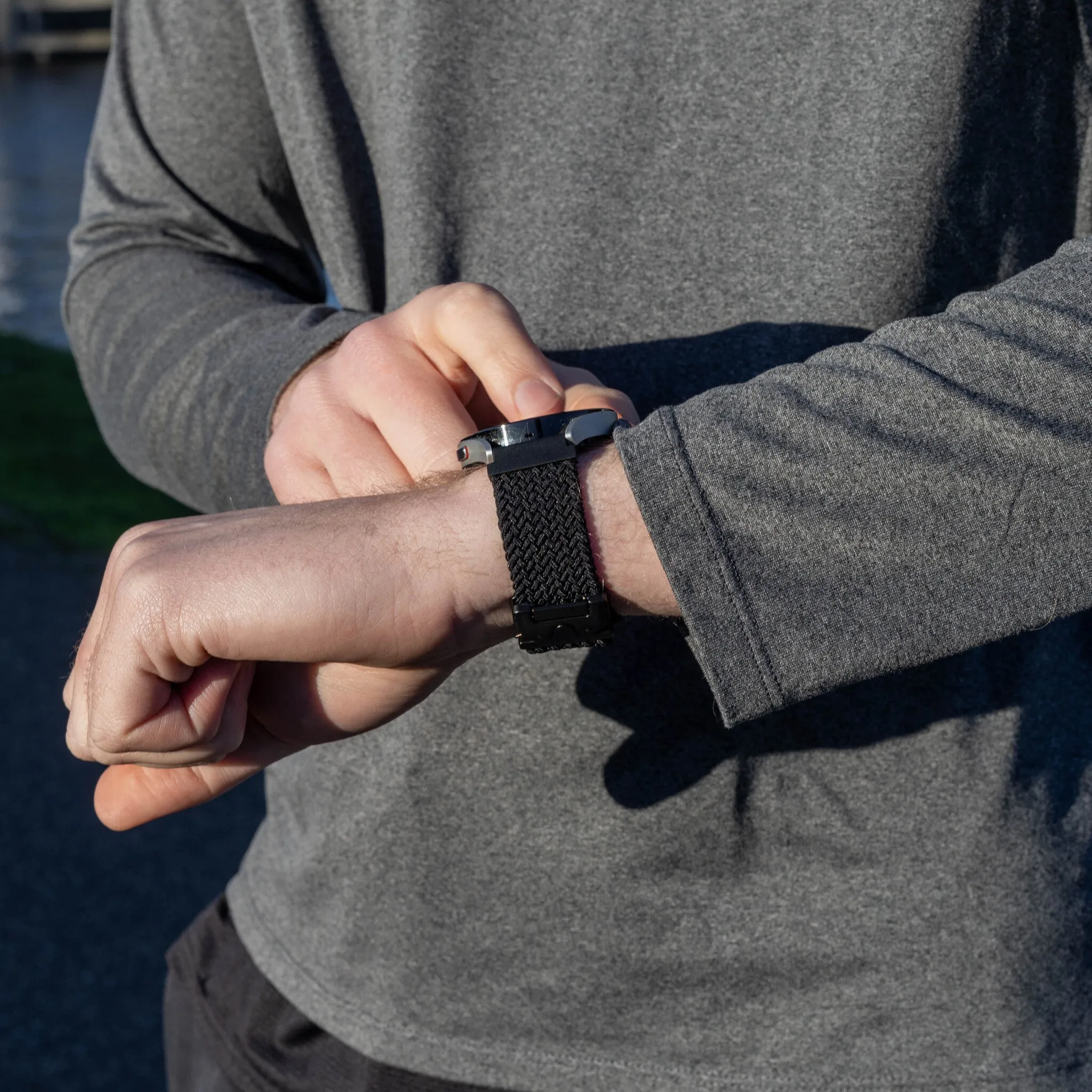 Bestseller Amazfit GTS 4 Braided Strap with P-Buckle (Black)  Limited Release!
