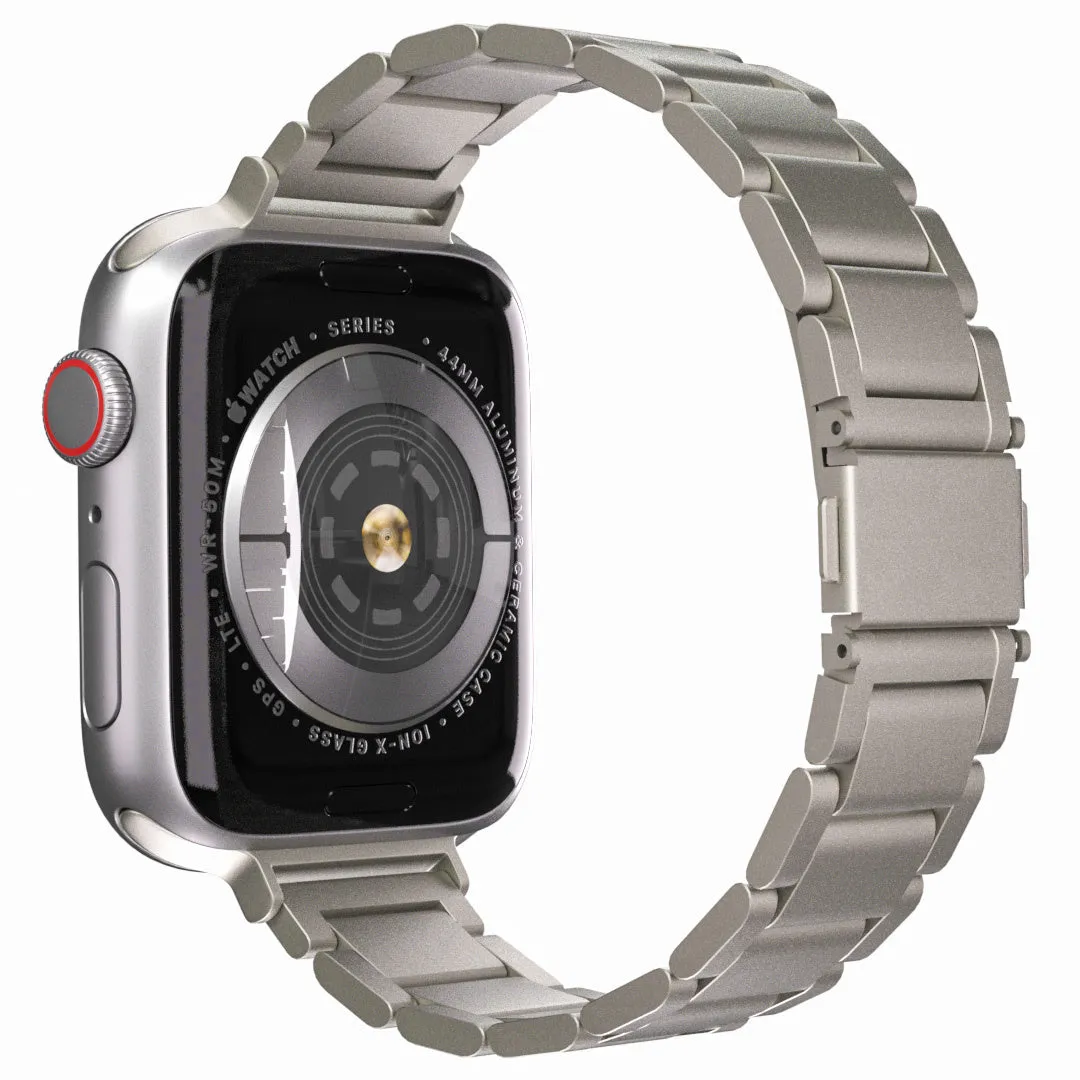 Bestseller Apple Watch Luxury Metal Strap 'Slim' (Starlight)  Almost Sold Out!