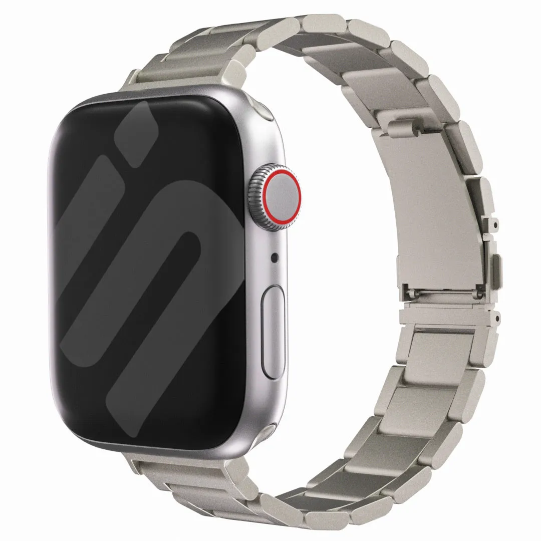 Bestseller Apple Watch Luxury Metal Strap 'Slim' (Starlight)  Almost Sold Out!
