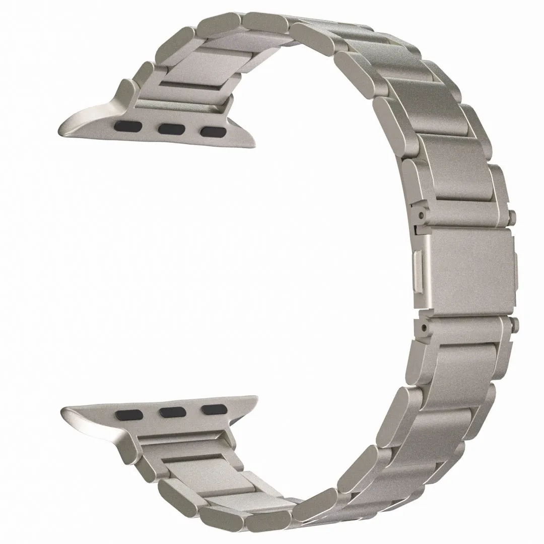 Bestseller Apple Watch Luxury Metal Strap 'Slim' (Starlight)  Almost Sold Out!