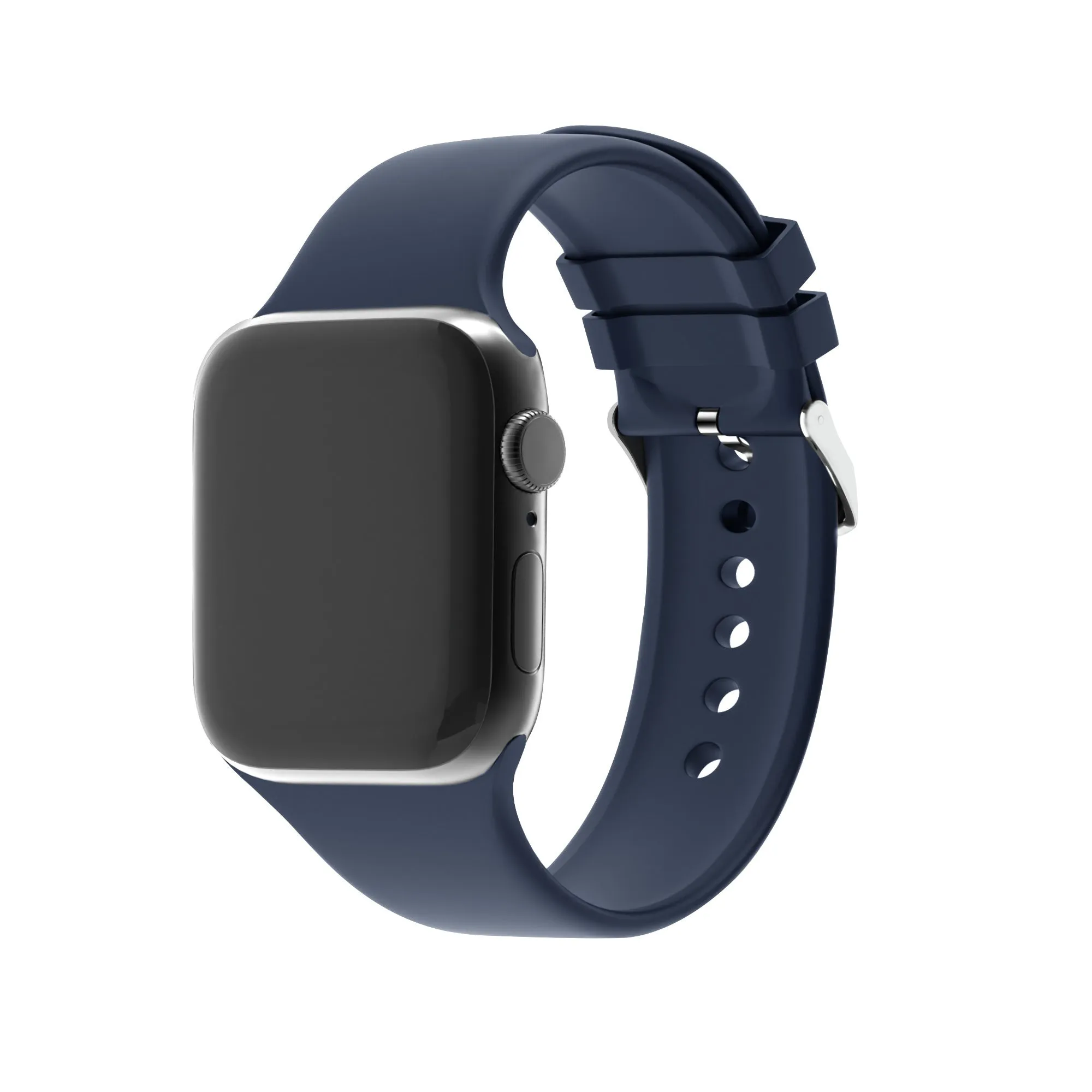Bestseller Apple Watch Silicone Strap with Buckle (Dark Blue)  Ends Soon!