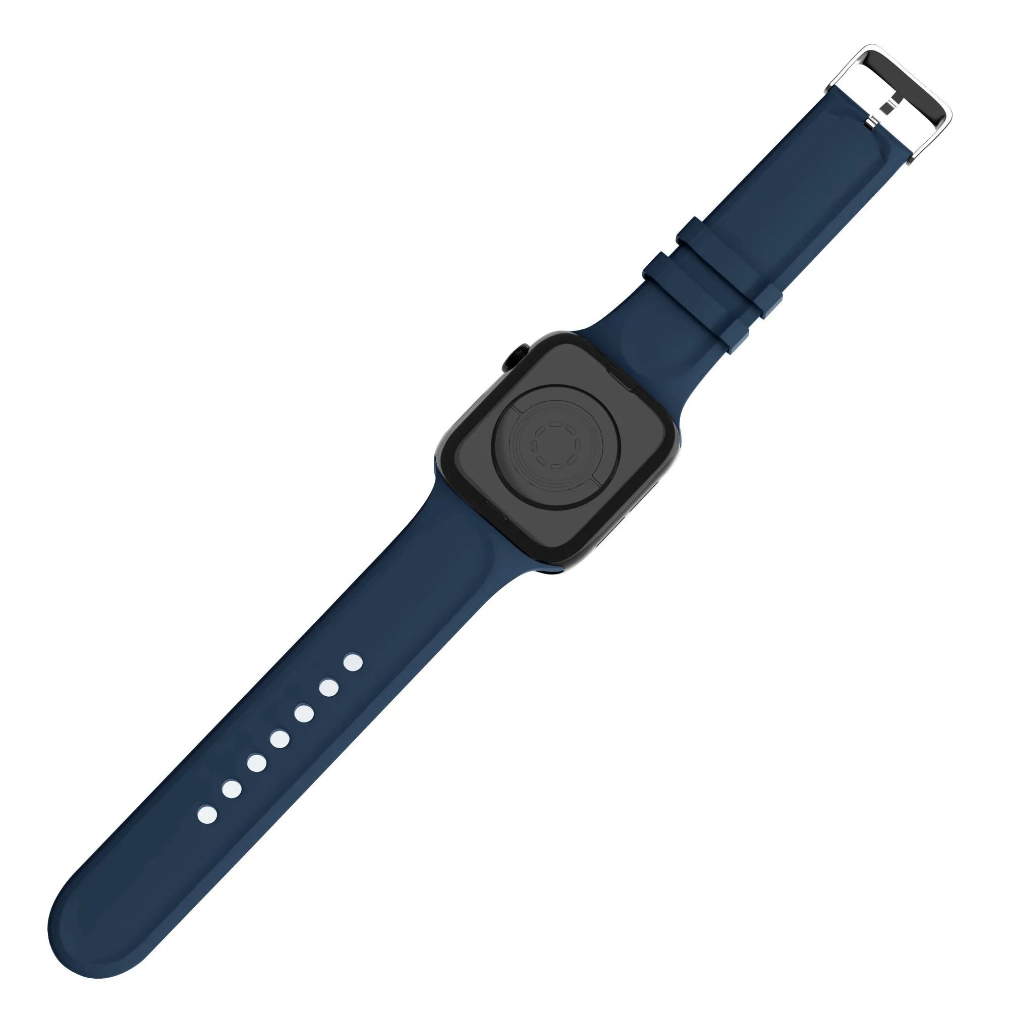 Bestseller Apple Watch Silicone Strap with Buckle (Dark Blue)  Ends Soon!