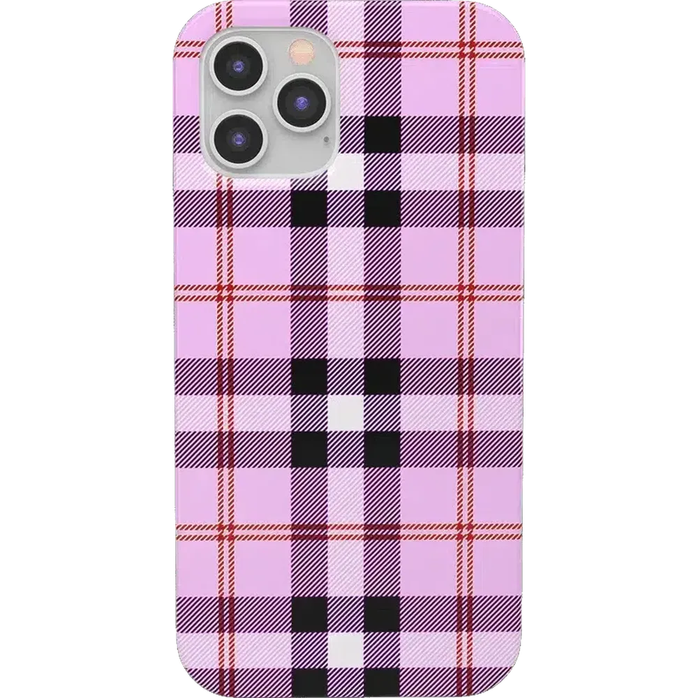 Bestseller As if! | Light Purple Plaid Case  Stylish & Comfortable