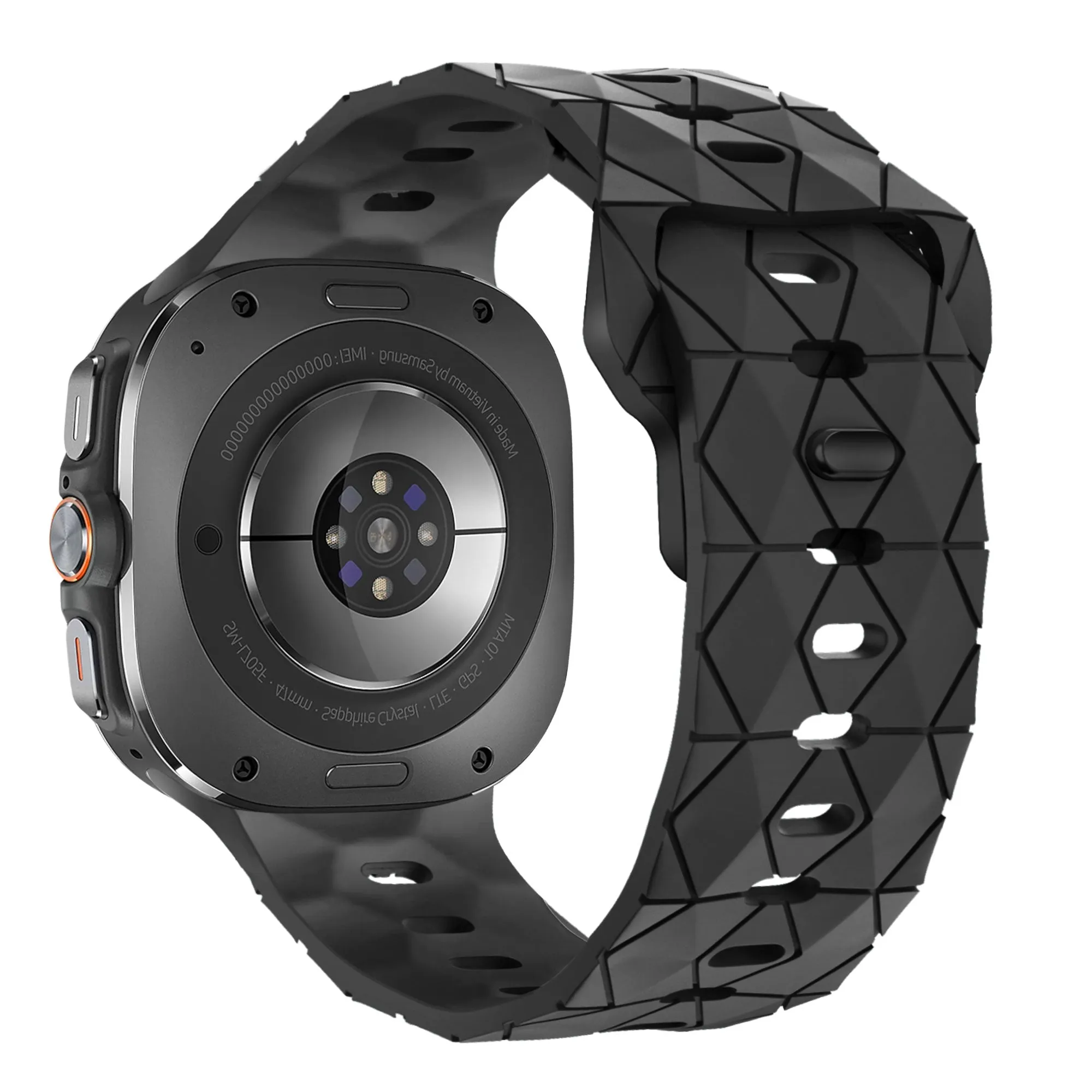 Bestseller Bandz Samsung Galaxy Watch Ultra Silicone Strap 'Hexagons' (Black)  Today Only!