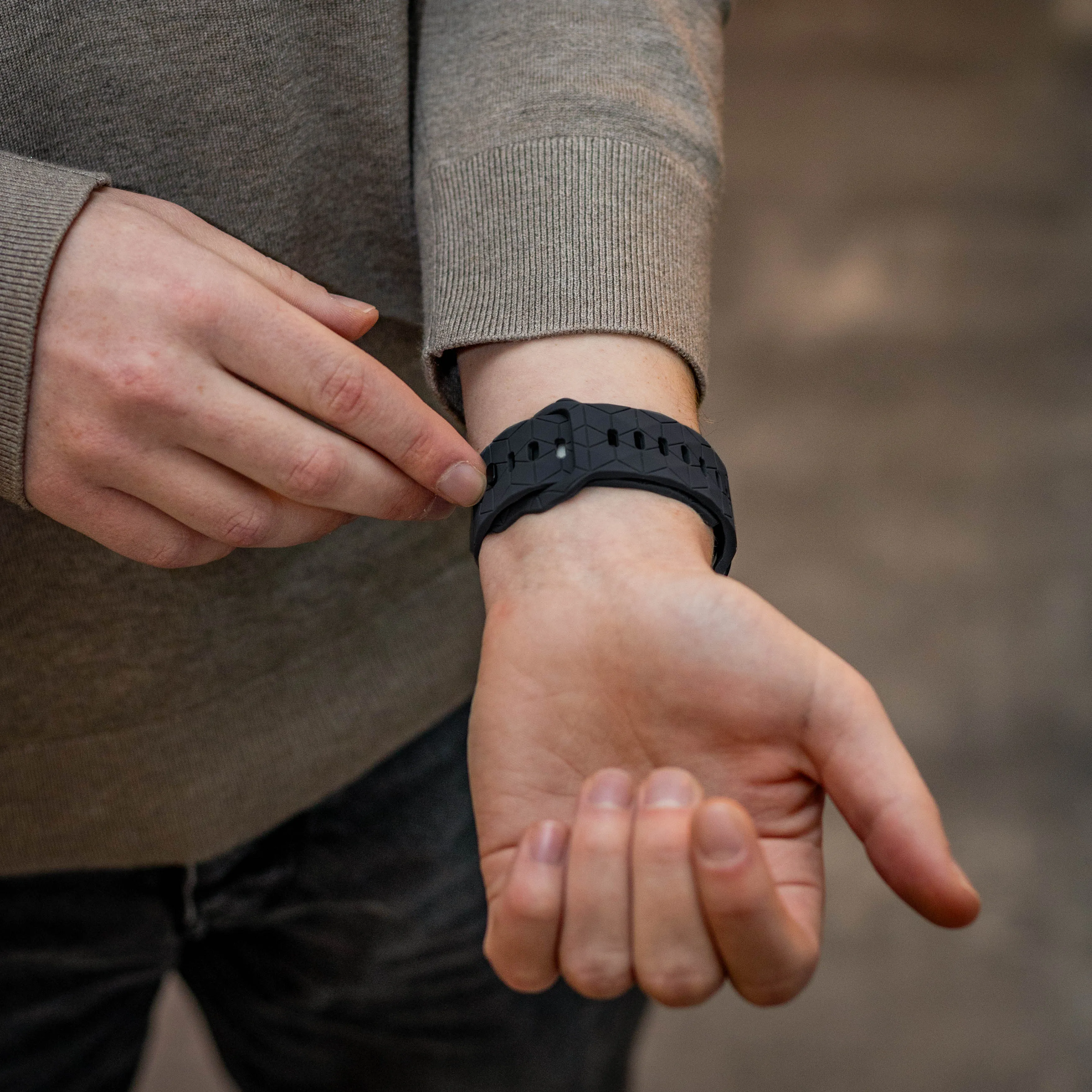 Bestseller Bandz Samsung Galaxy Watch Ultra Silicone Strap 'Hexagons' (Black)  Today Only!