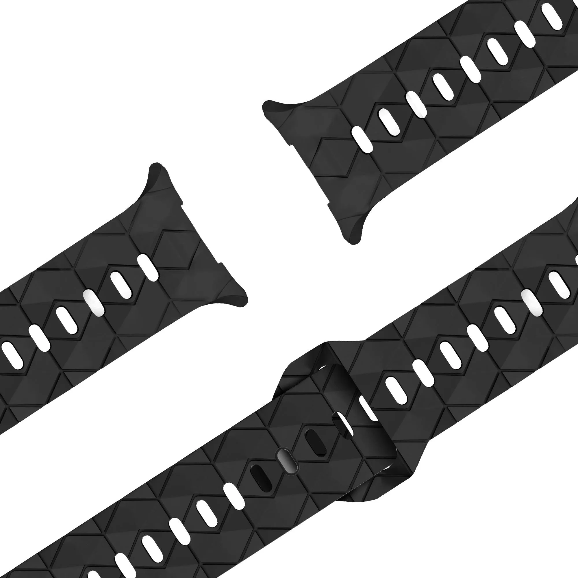 Bestseller Bandz Samsung Galaxy Watch Ultra Silicone Strap 'Hexagons' (Black)  Today Only!