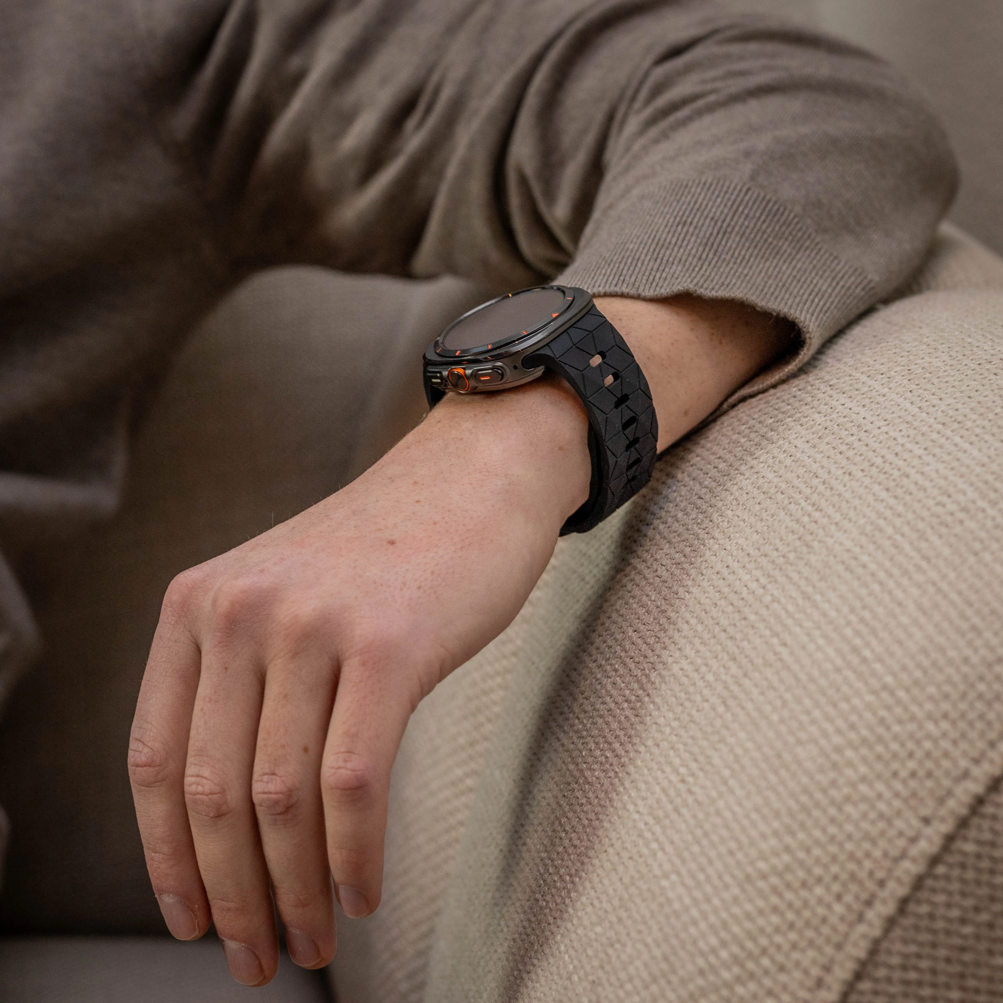 Bestseller Bandz Samsung Galaxy Watch Ultra Silicone Strap 'Hexagons' (Black)  Today Only!