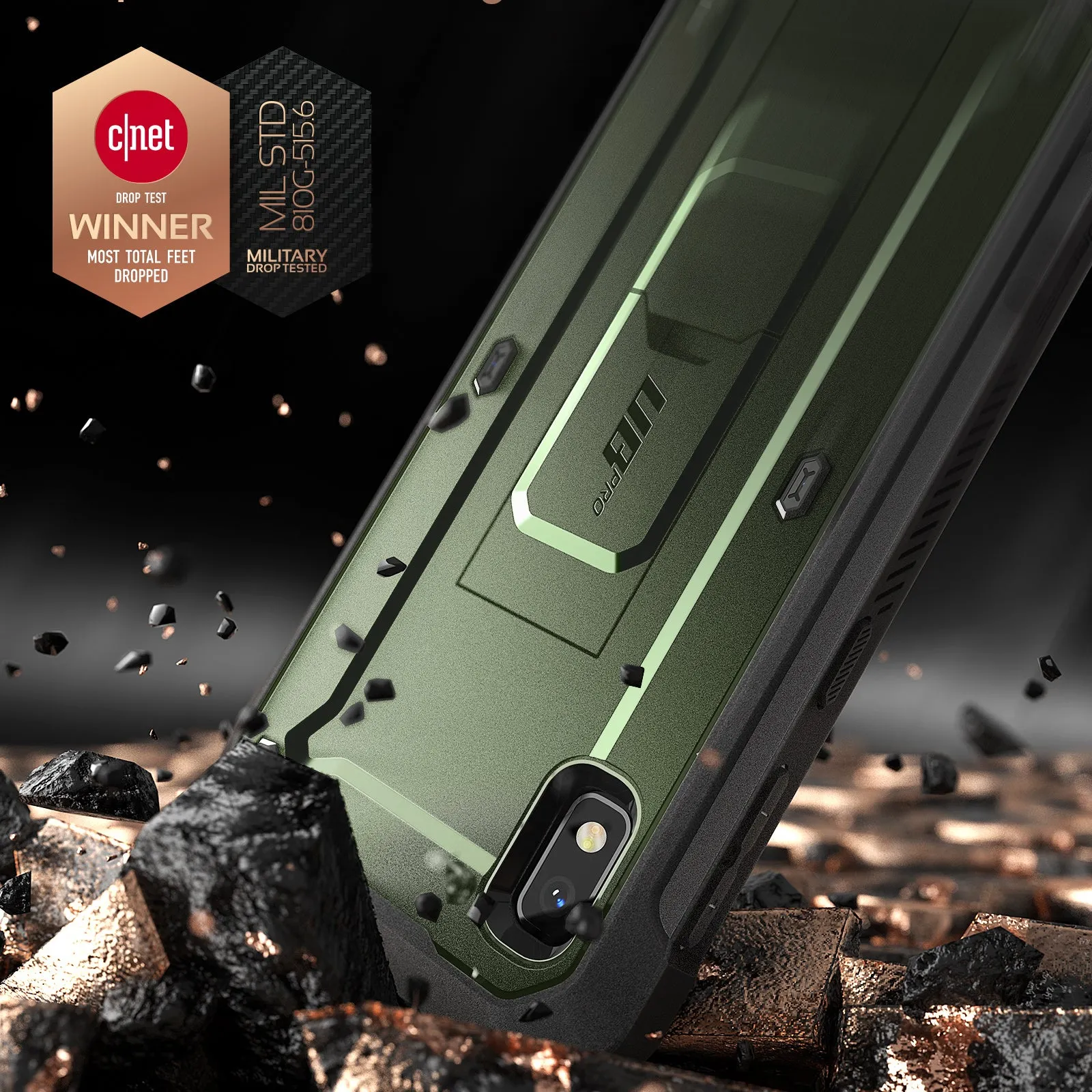 Bestseller Galaxy A10e Unicorn Beetle Pro Rugged Holster Case-Dark Green  Today Only!