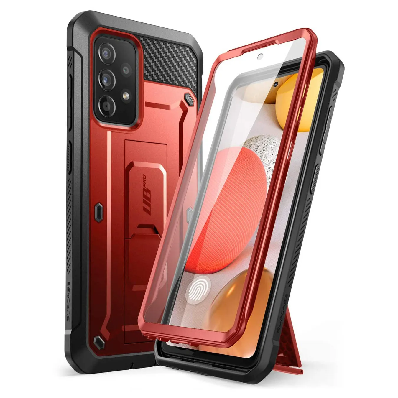 Bestseller Galaxy A52 Unicorn Beetle Pro Rugged Holster Case-Metallic Red  Limited Availability!