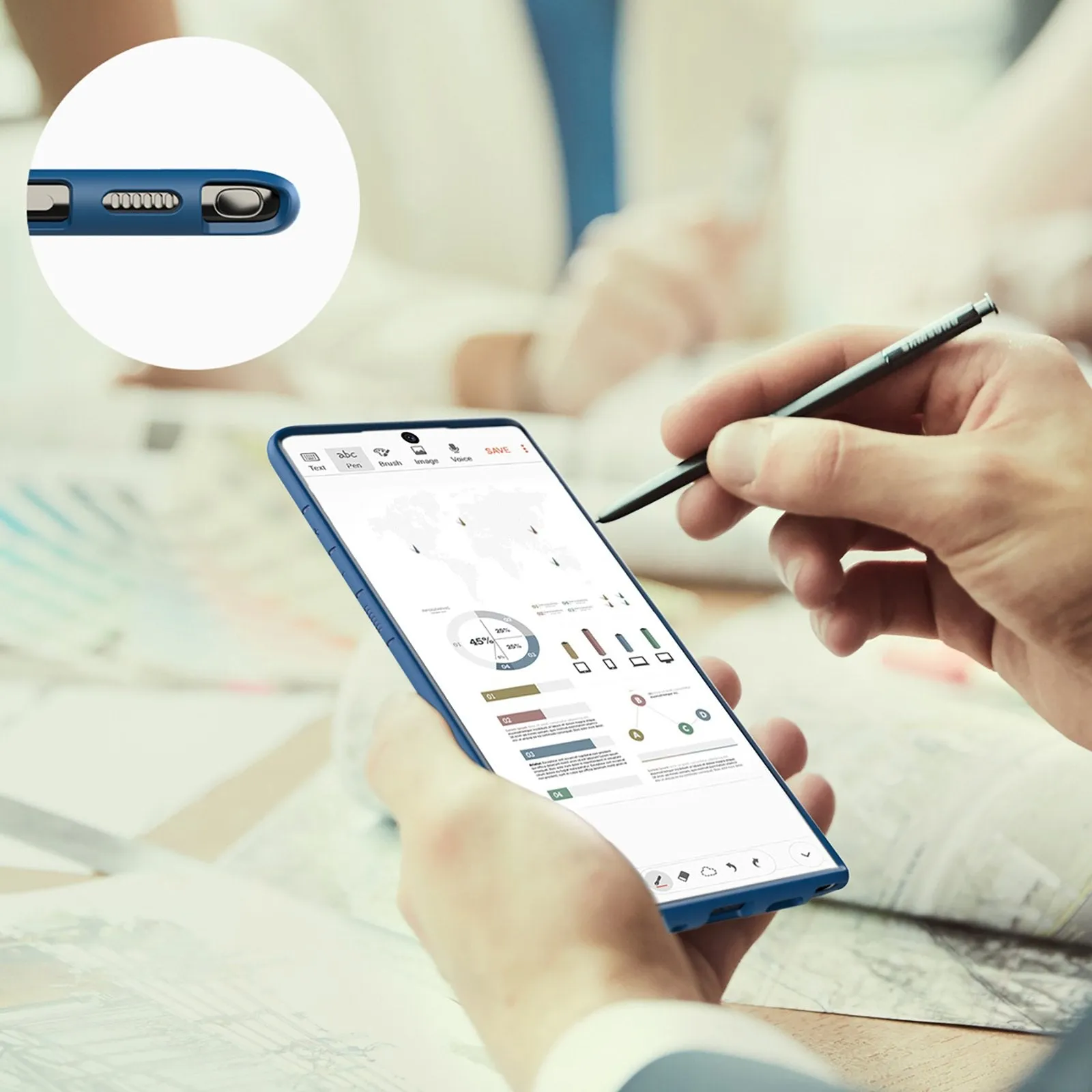 Bestseller Galaxy Note10 Plus / Note10 Plus 5G Unicorn Beetle Style Slim Clear Case-Navy  Ends Soon!