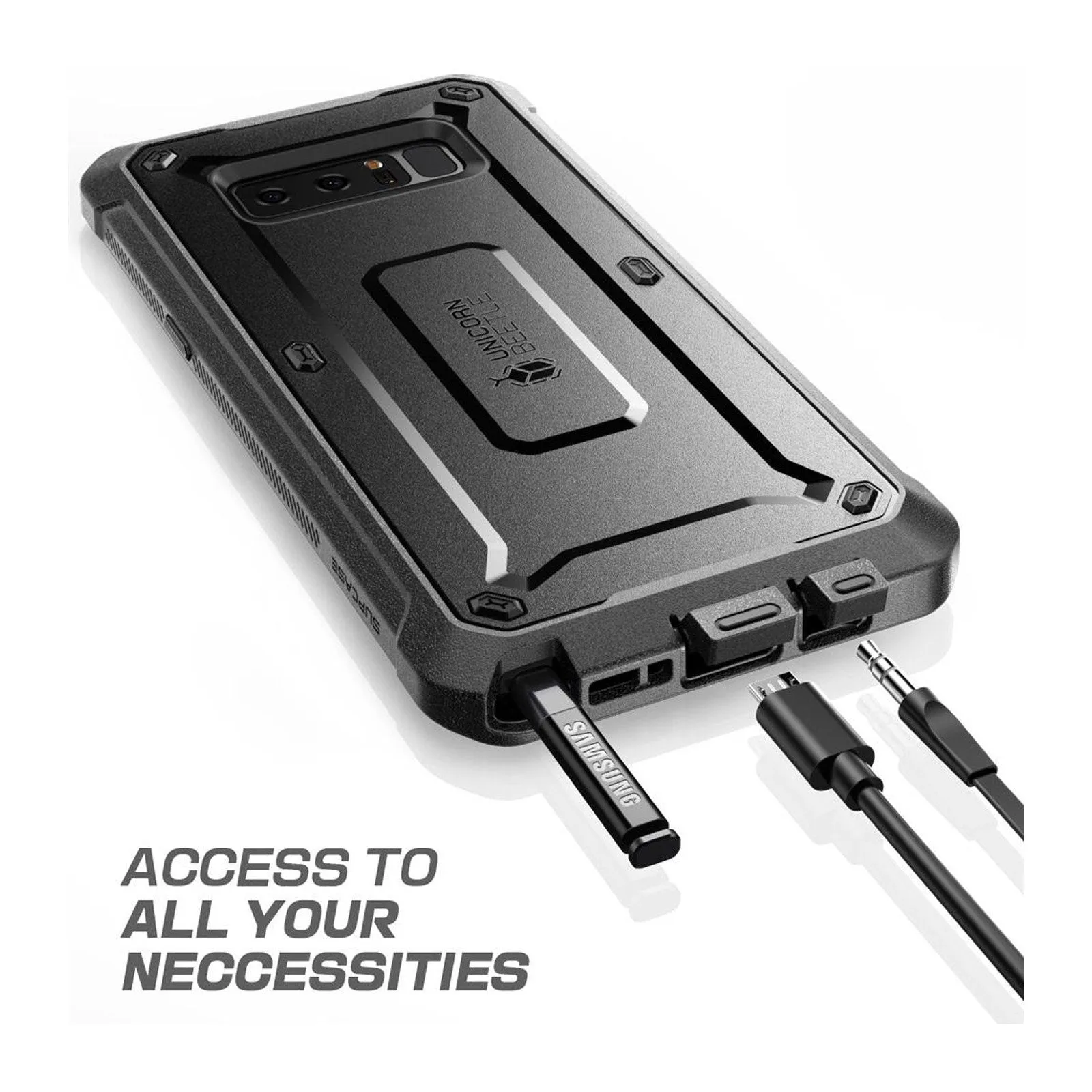 Bestseller Galaxy Note8 Unicorn Beetle Pro Full Body Rugged Holster Case-Black  Going Fast!