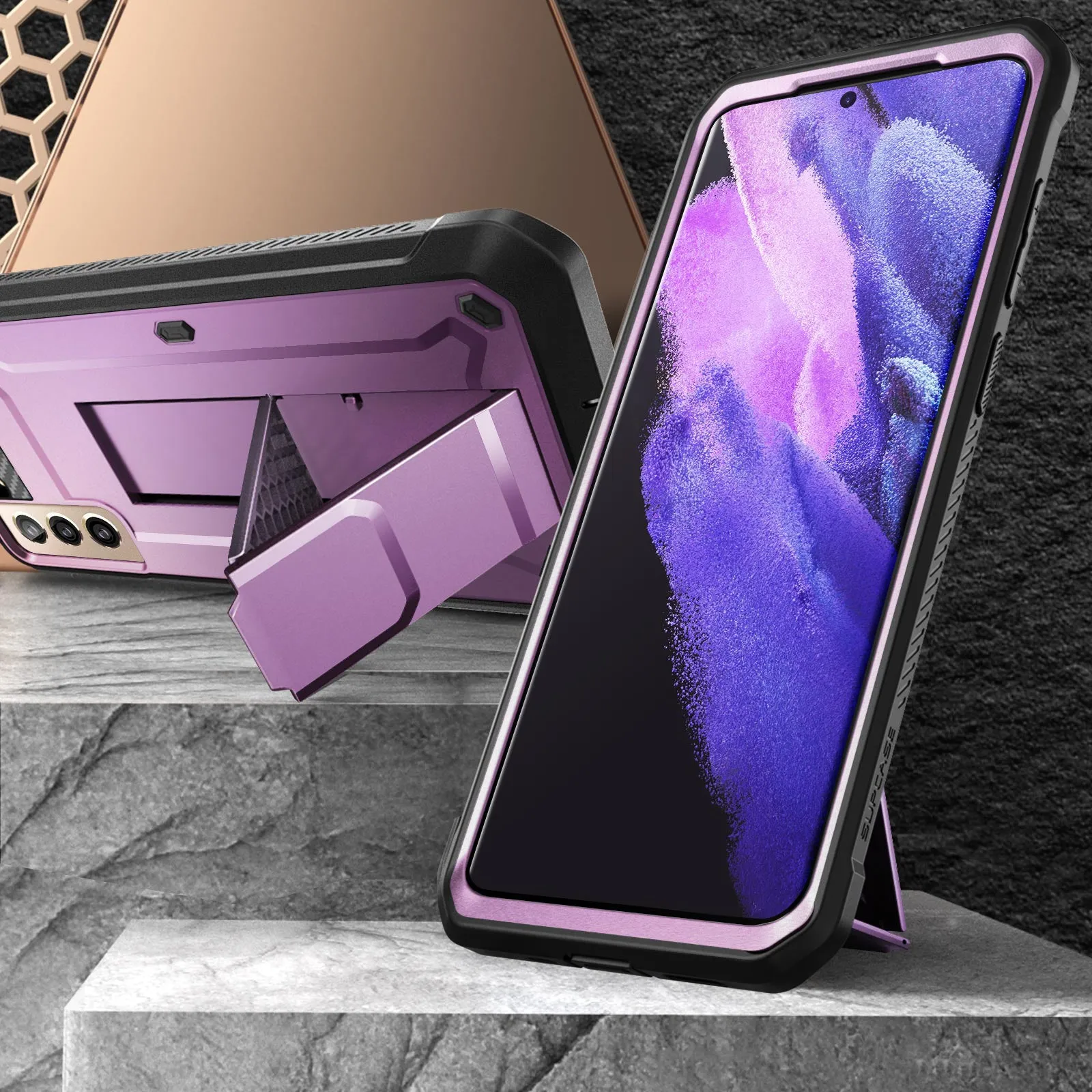 Bestseller Galaxy S21 Unicorn Beetle Pro Rugged Case-Metallic Purple  Last Few Pieces!