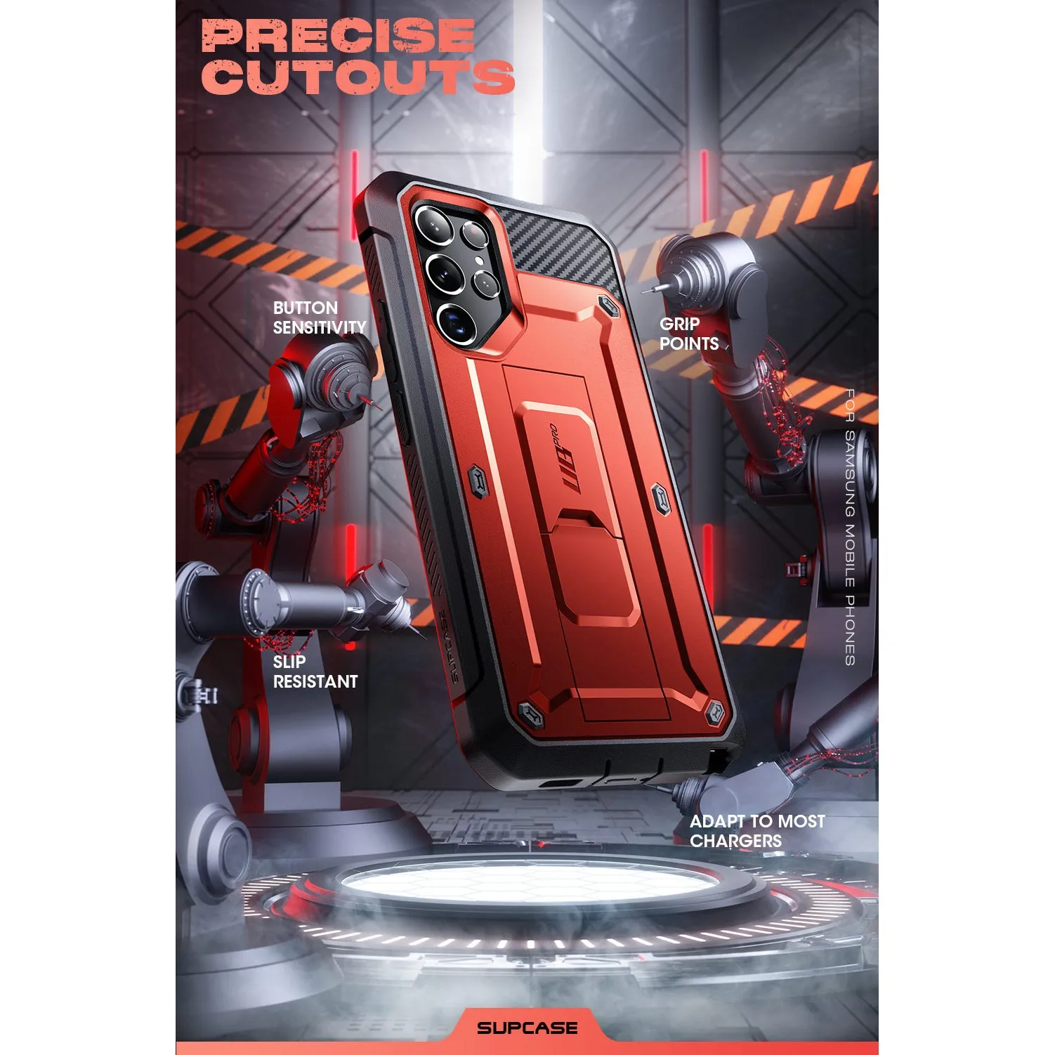 Bestseller Galaxy S22 Ultra Unicorn Beetle PRO Rugged Case-Metallic Red  Stylish & Comfortable