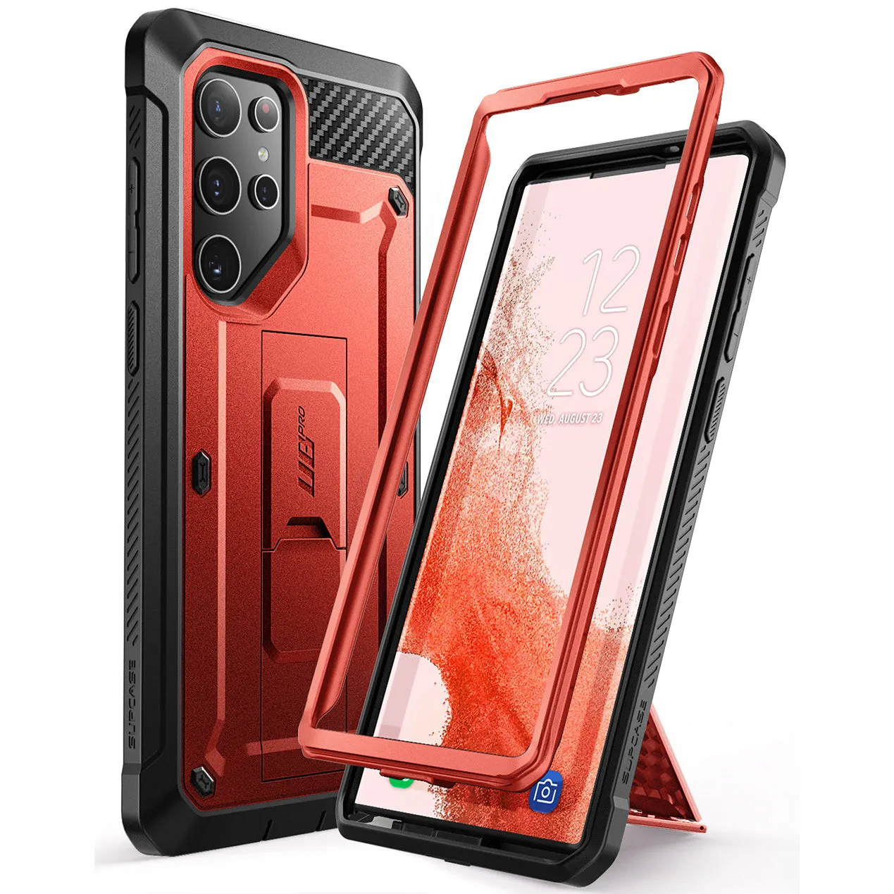 Bestseller Galaxy S22 Ultra Unicorn Beetle PRO Rugged Case-Metallic Red  Stylish & Comfortable