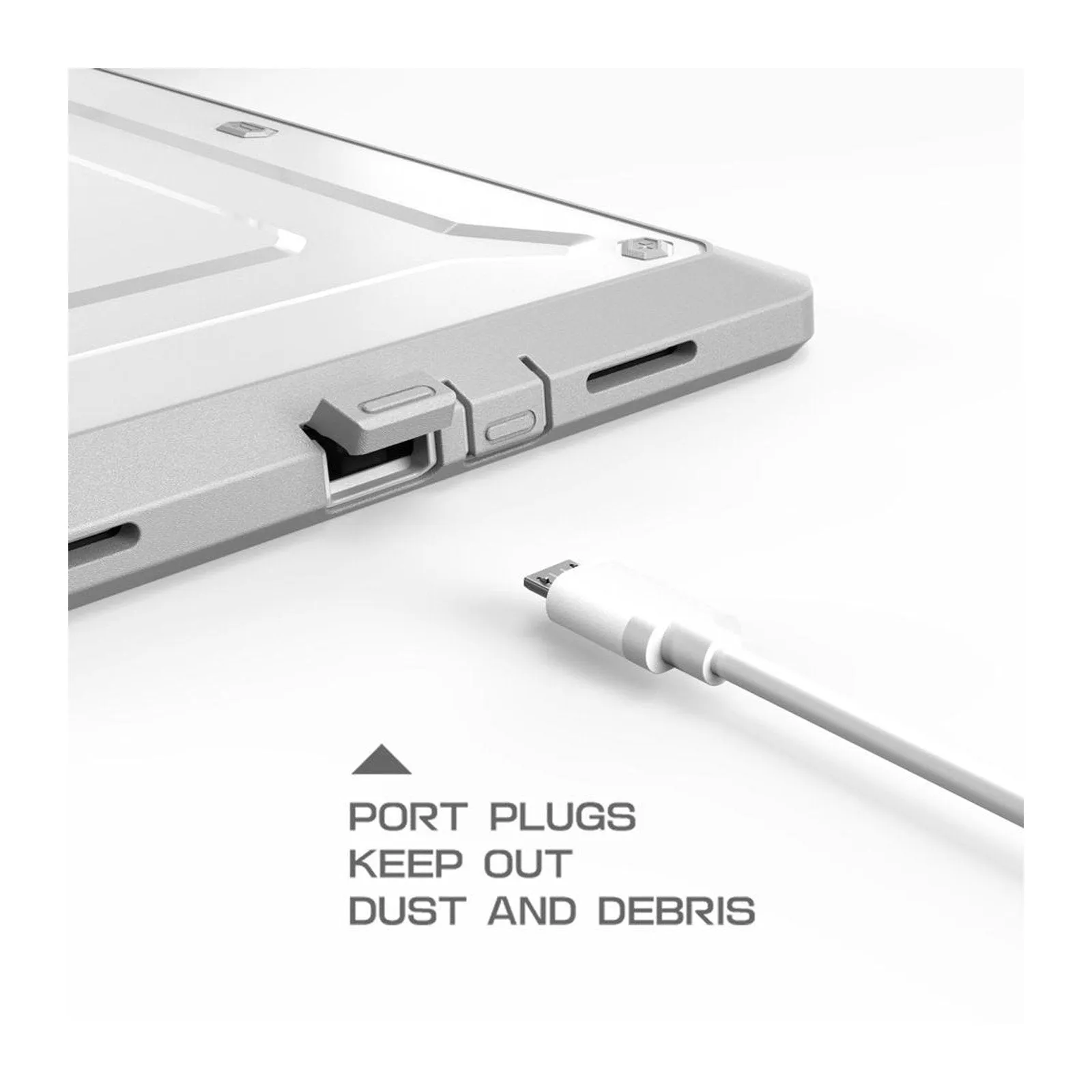 Bestseller Galaxy Tab A 8.0 inch (2016) Unicorn Beetle Pro Rugged Case with Built-in Screen Protector-White  Limited Availability!