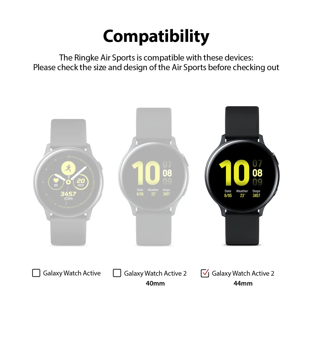 Bestseller Galaxy Watch Active 2 44mm Case | Air Sports [2 Pack]  Ends Soon!