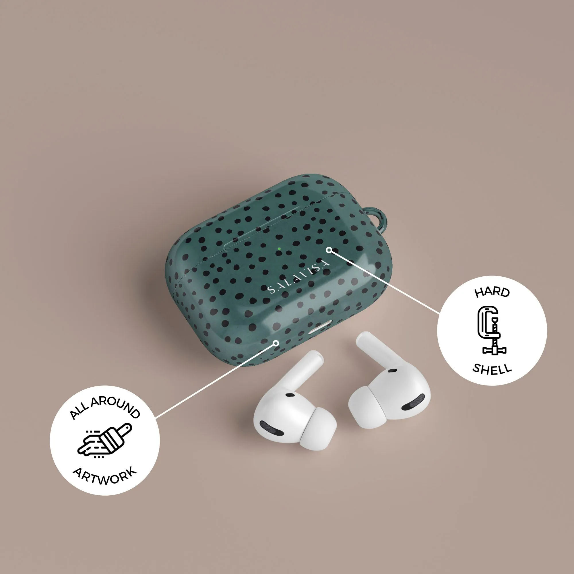 Bestseller Green Polka Dots AirPods Case  Last Chance!