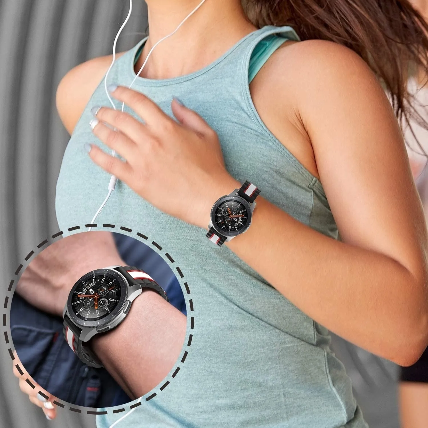 Bestseller Huawei Watch 3 (Pro) Special Edition Strap (Black/White)  Almost Gone!